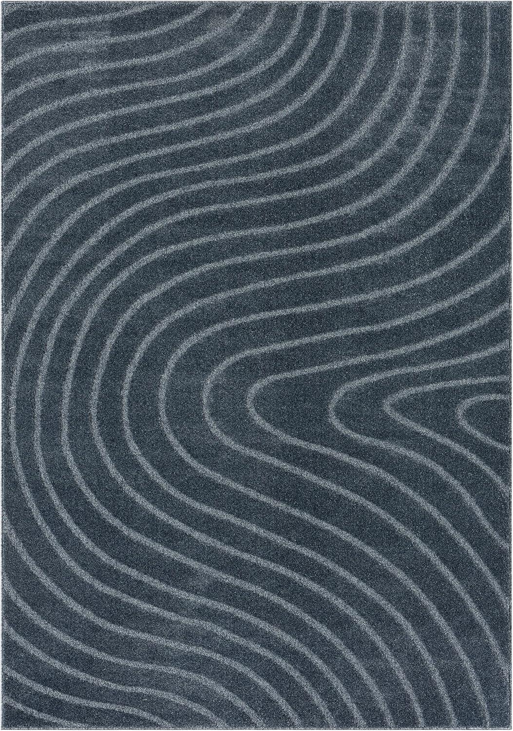 Luxe Weavers Modern Geometric Wave Area Rug