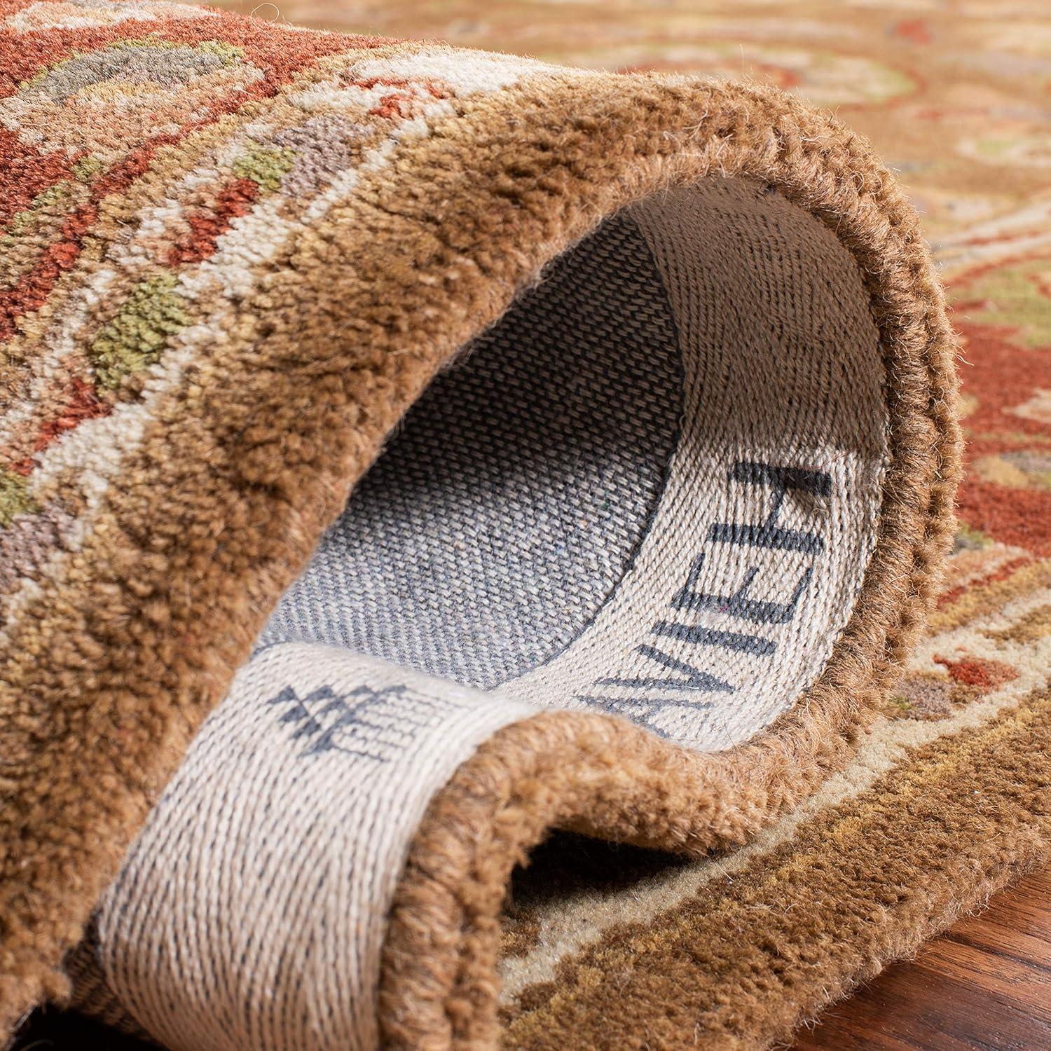 Heritage HG963 Handmade Runner Rug - 2'3"x12' - Beige/Rust - Safavieh