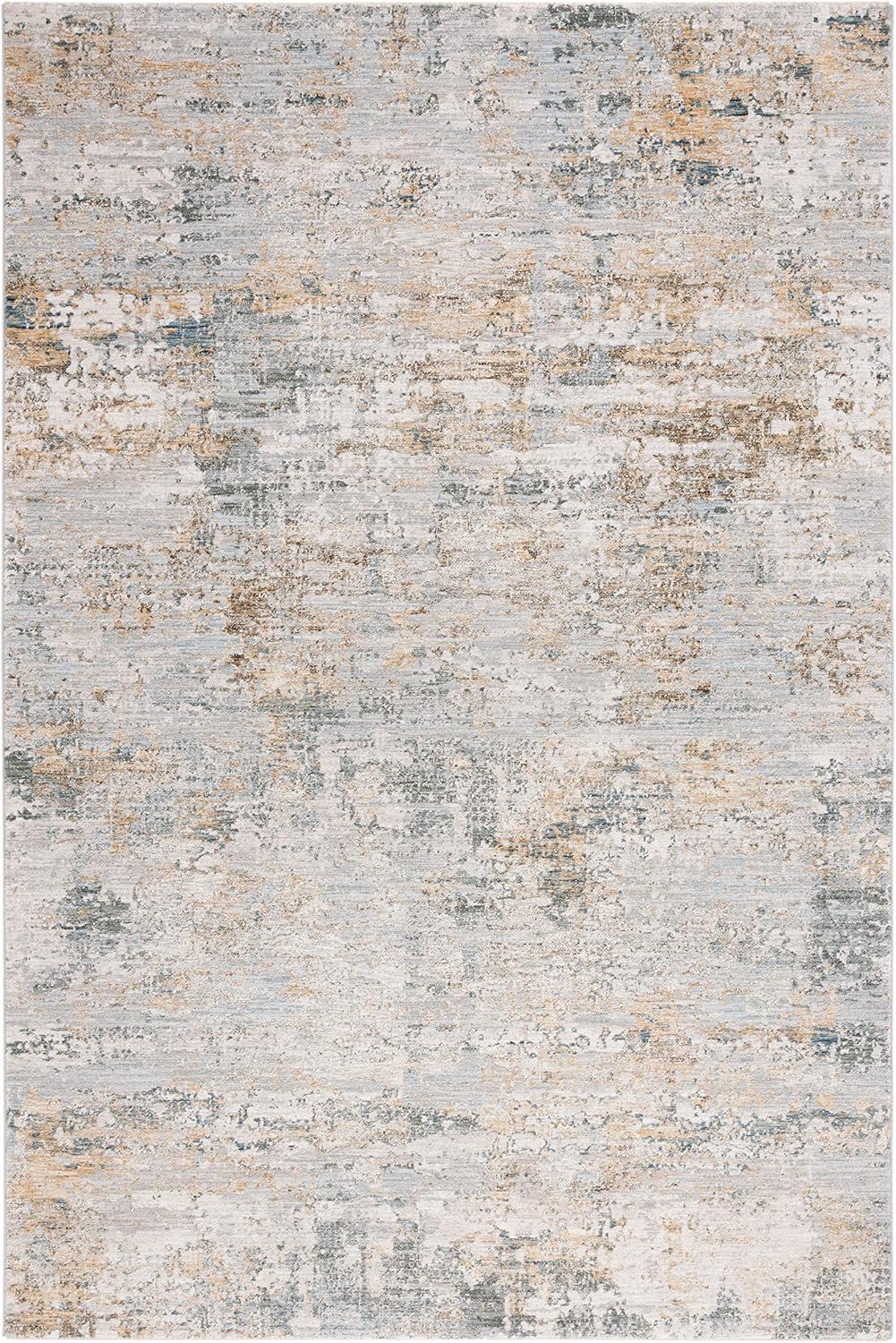 Reversible Hand-Knotted Blue Synthetic 8' x 10' Area Rug