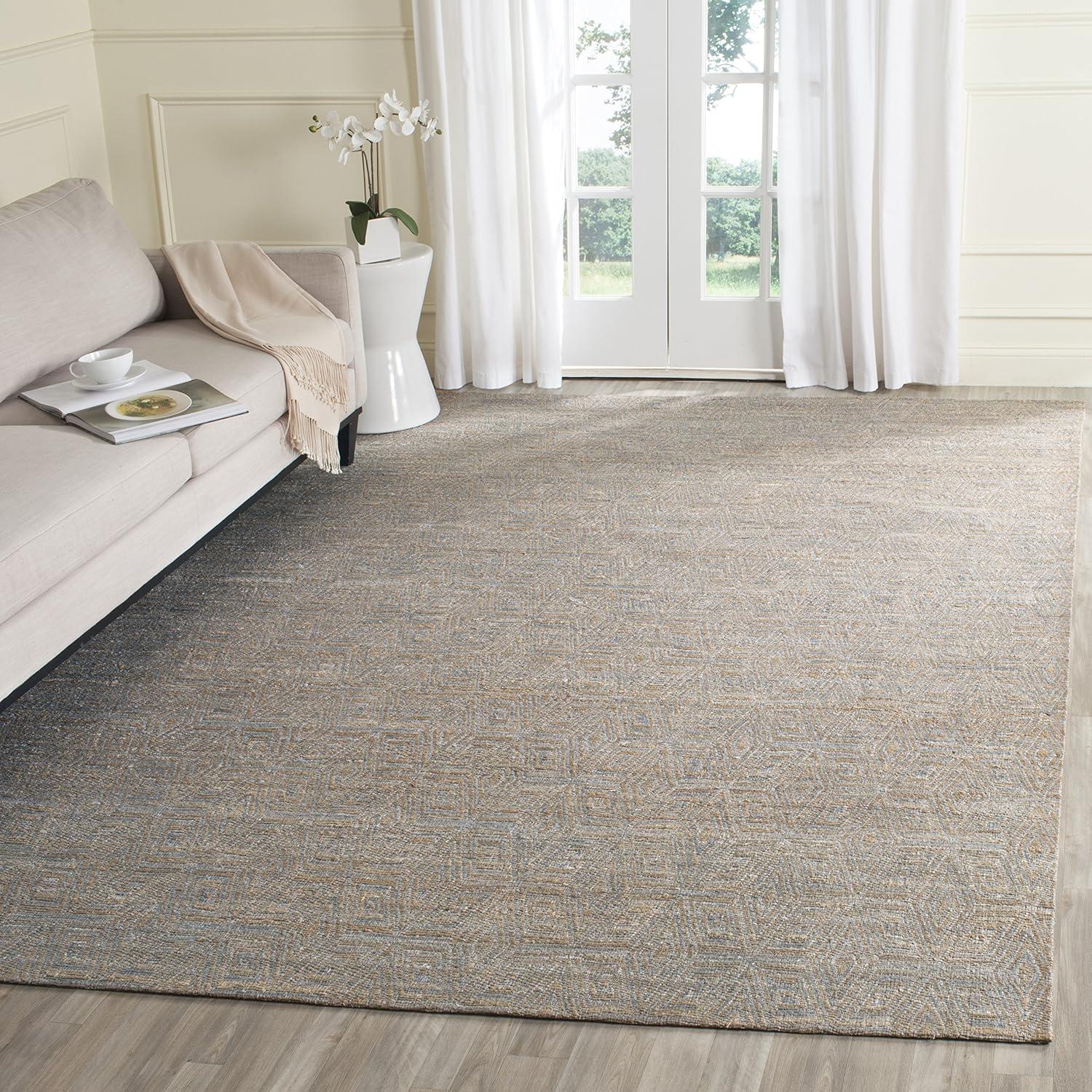 Cape Cod CAP412 Hand Woven Area Rug - Grey/Sand - 4'x6' - Safavieh..