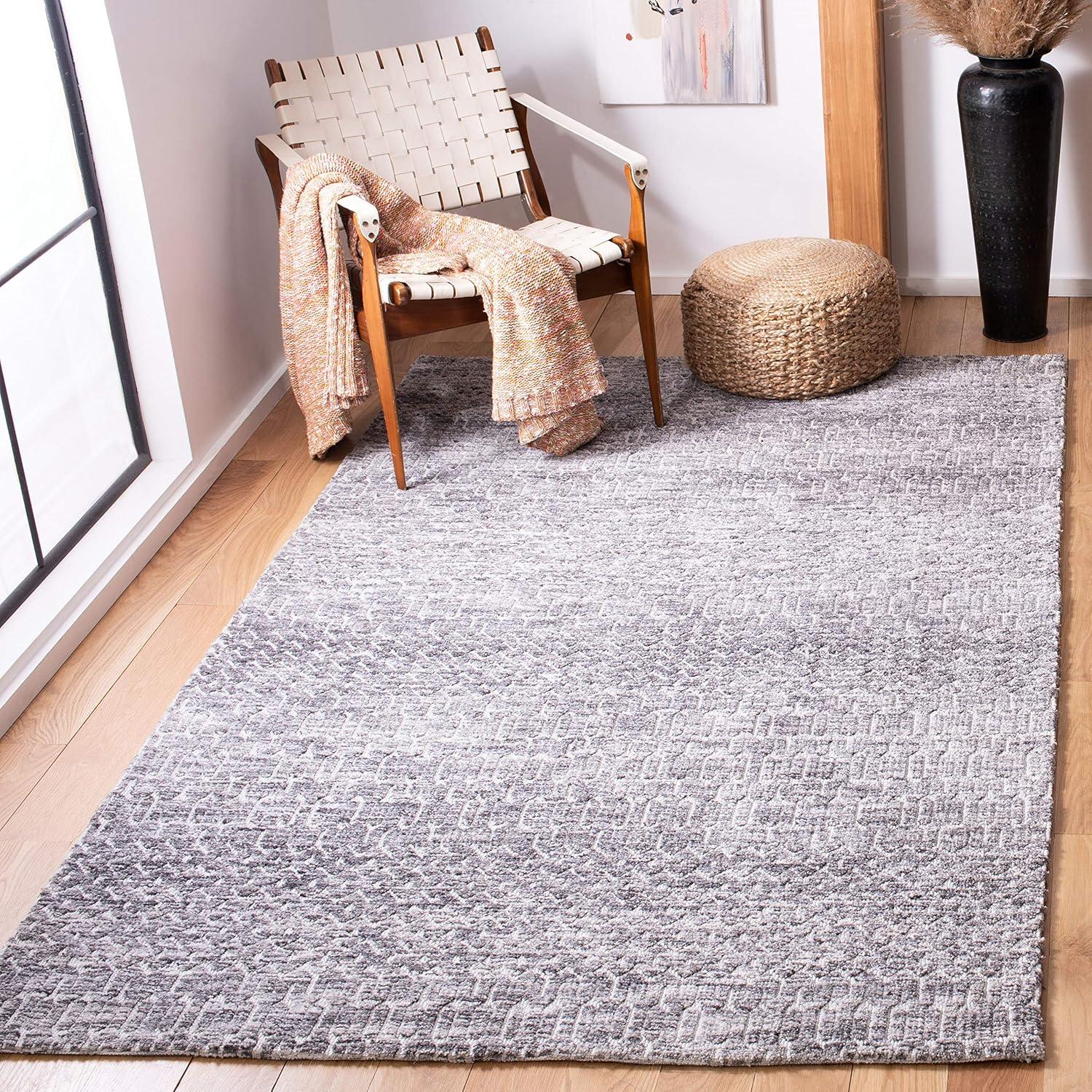 Roslyn ROS705 Hand Loomed Area Rug - Grey - 8'x10' - Safavieh.