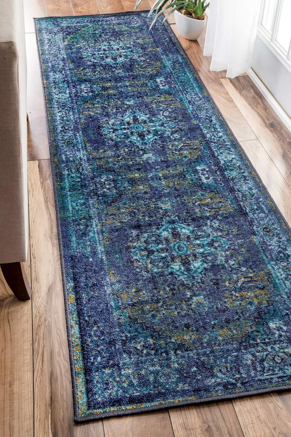 nuLOOM Reiko Vintage Persian Area Rug, 12' x 15', Blue