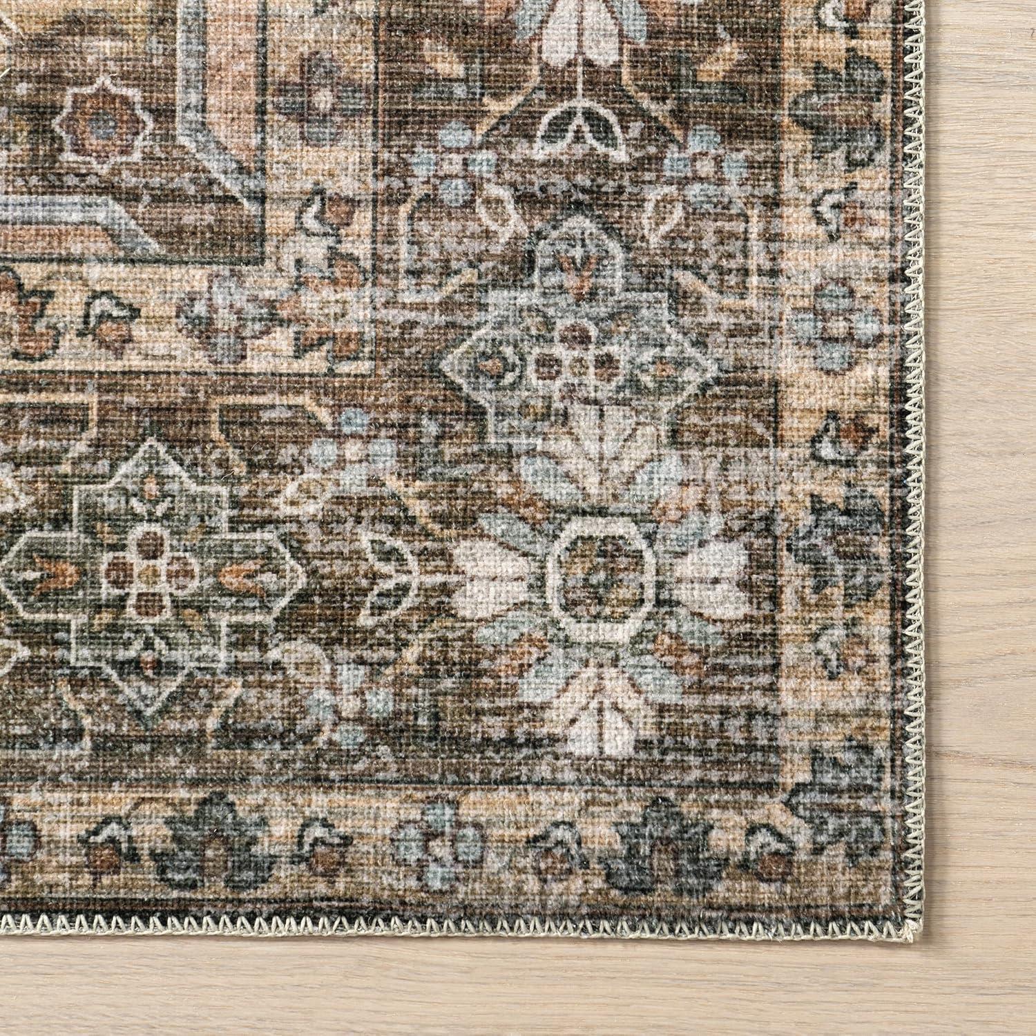 Nuloom Devin Machine Washable Vintage Medallion Indoor Area Rug