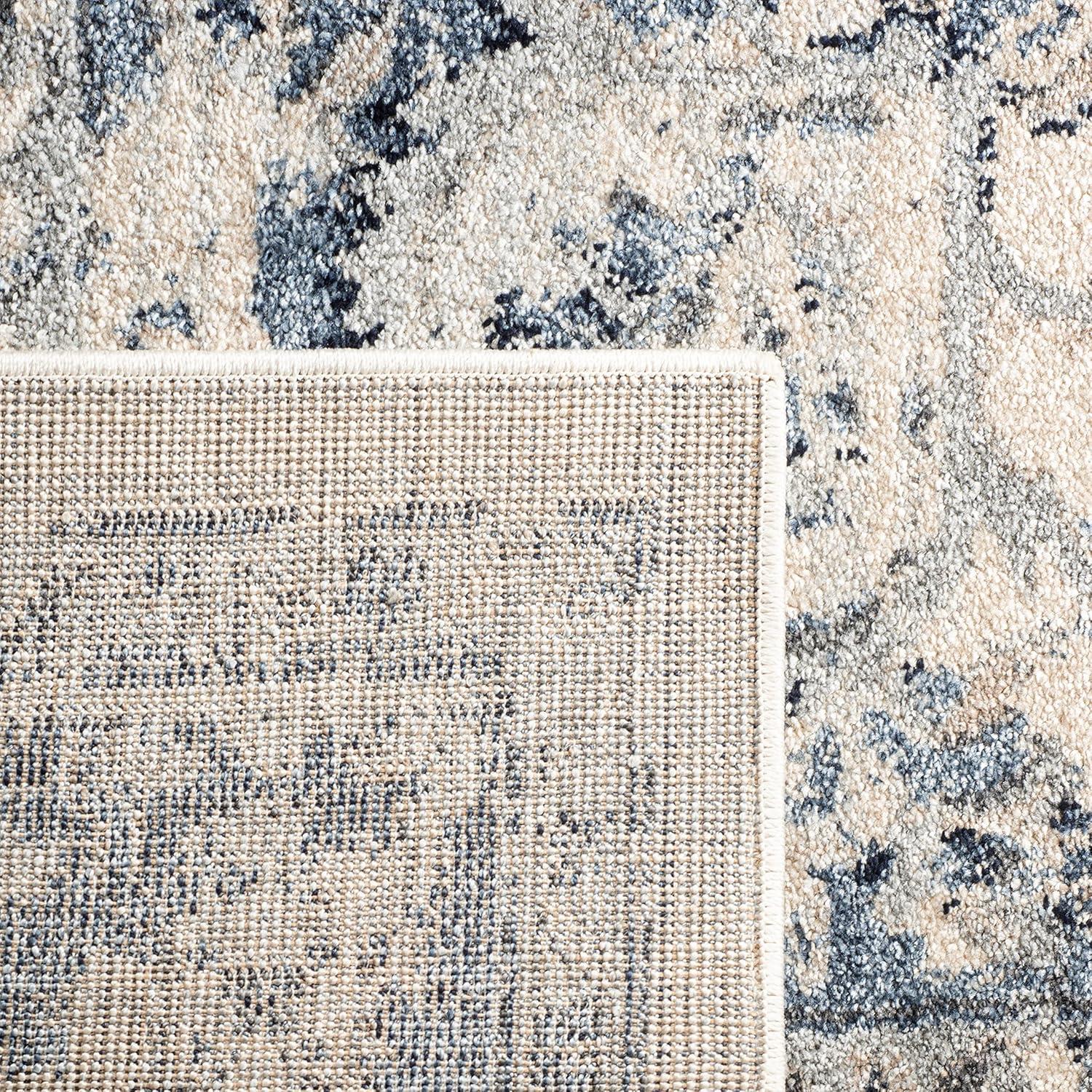 Charleston CHL411 Loomed Indoor Runner Rug - Ivory/Navy - 2'x6' - Safavieh