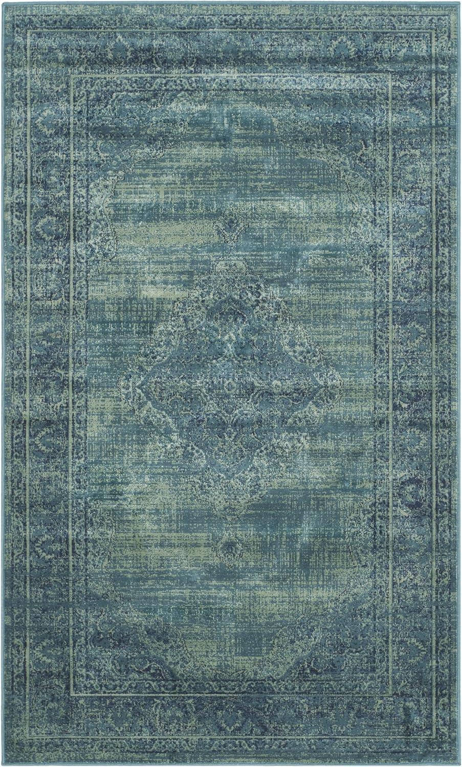 SAFAVIEH Vintage Kynaston Traditional Area Rug, Turquoise/Multi, 2' x 3'