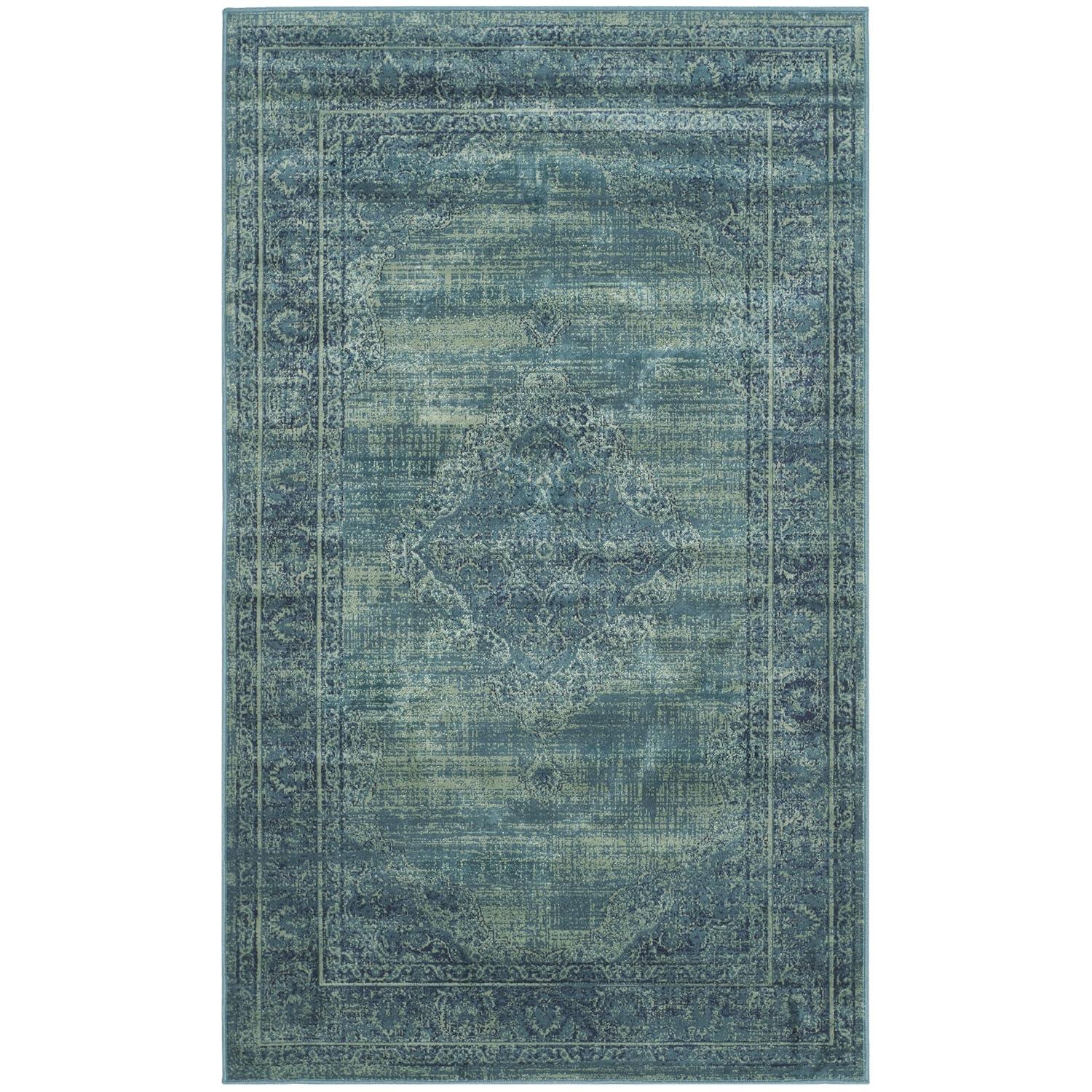 SAFAVIEH Vintage Kynaston Traditional Area Rug, Turquoise/Multi, 2' x 3'