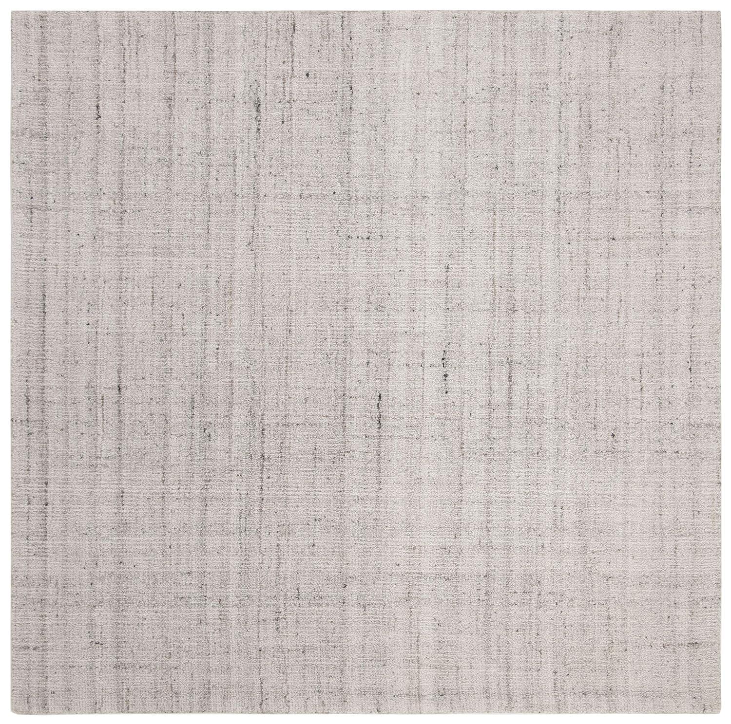 Abstract ABT141 Handmade Indoor Area Rug - Light Grey - 6'x6' - Safavieh