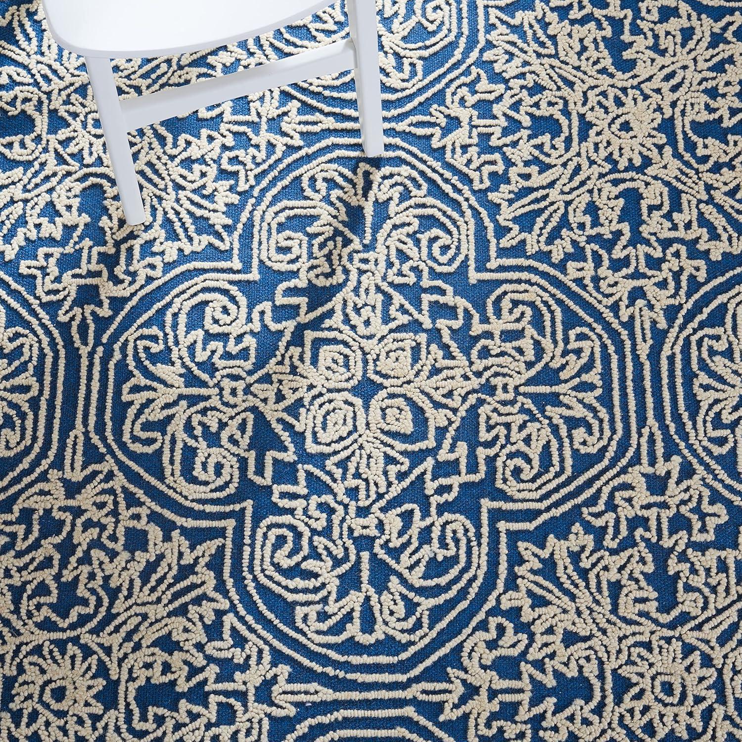 Trace TRC101 Hand Tufted Indoor Accent Rug - Blue/Ivory - 3'x5' - Safavieh