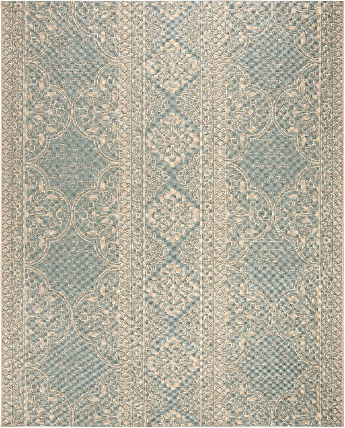 SAFAVIEH Linden Malandra Floral Area Rug, Cream/Aqua, 8' x 10'