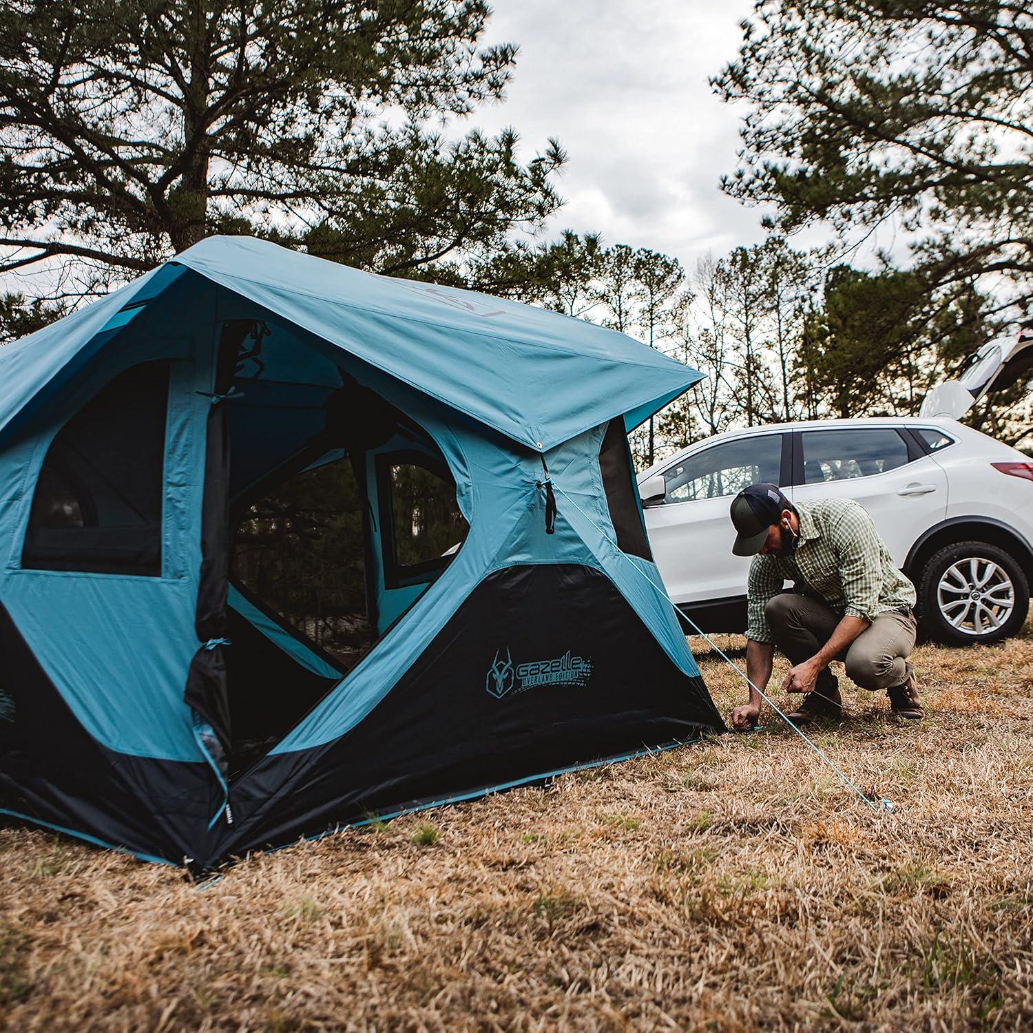 Gazelle Tents™, T3X  Portable Hub Tent, Overland Edition, 3-Person, Pacific Blue, GT302PB