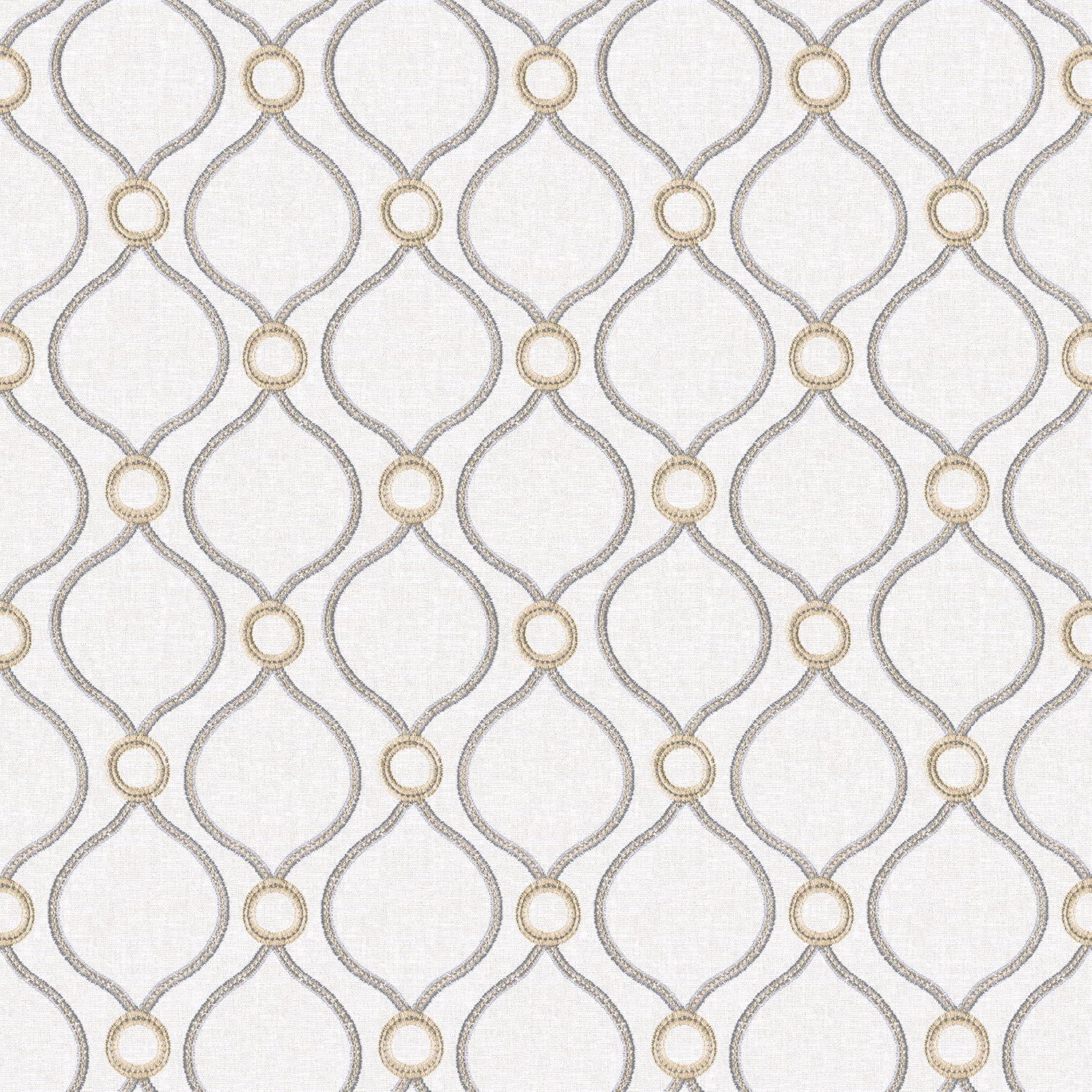 Platinum Geometric Self-Adhesive Vinyl Wallpaper, 20.5" x 216"