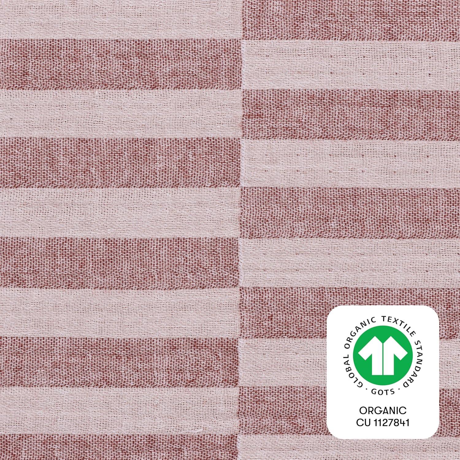 babyletto Maroon Stripe Muslin Crib Sheet