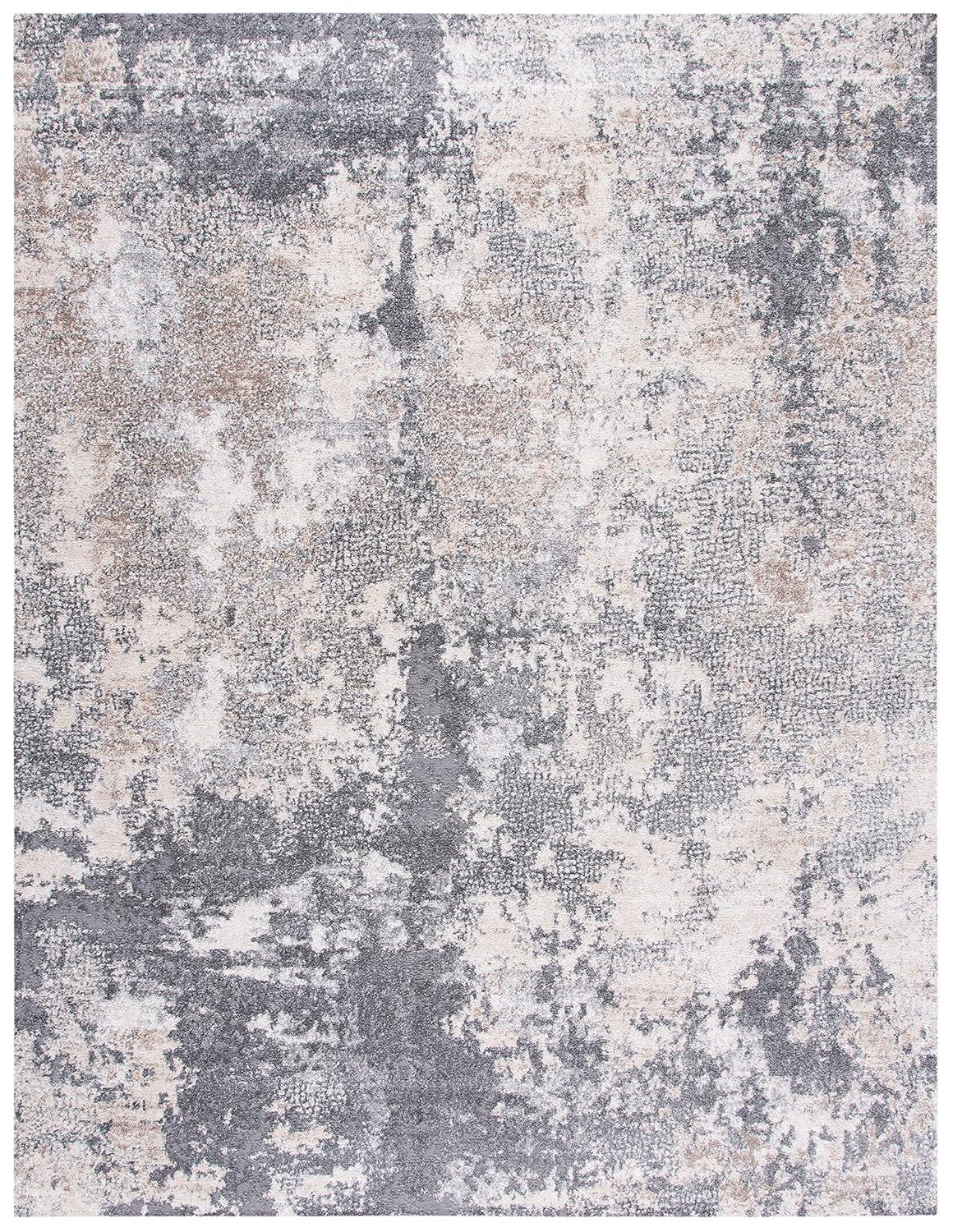 Aston ASN710 Power Loomed Area Rug - Light Grey/Grey - 5'3"x7'7" - Safavieh.