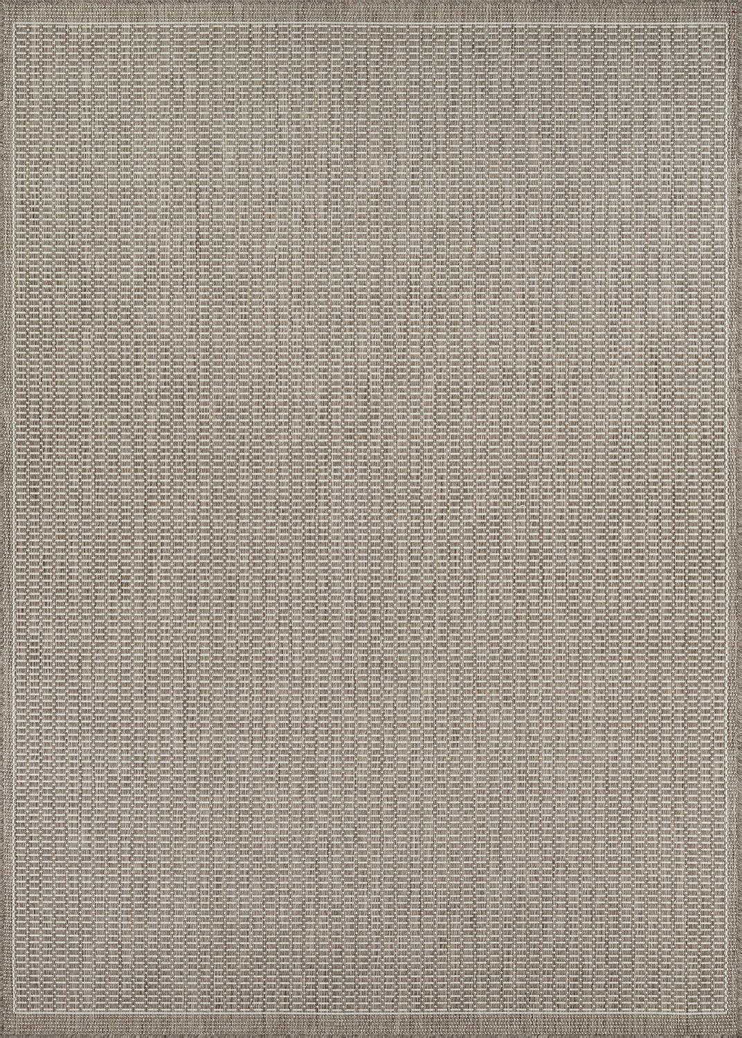 Champagne Taupe Flat Woven Synthetic Indoor Outdoor Rug