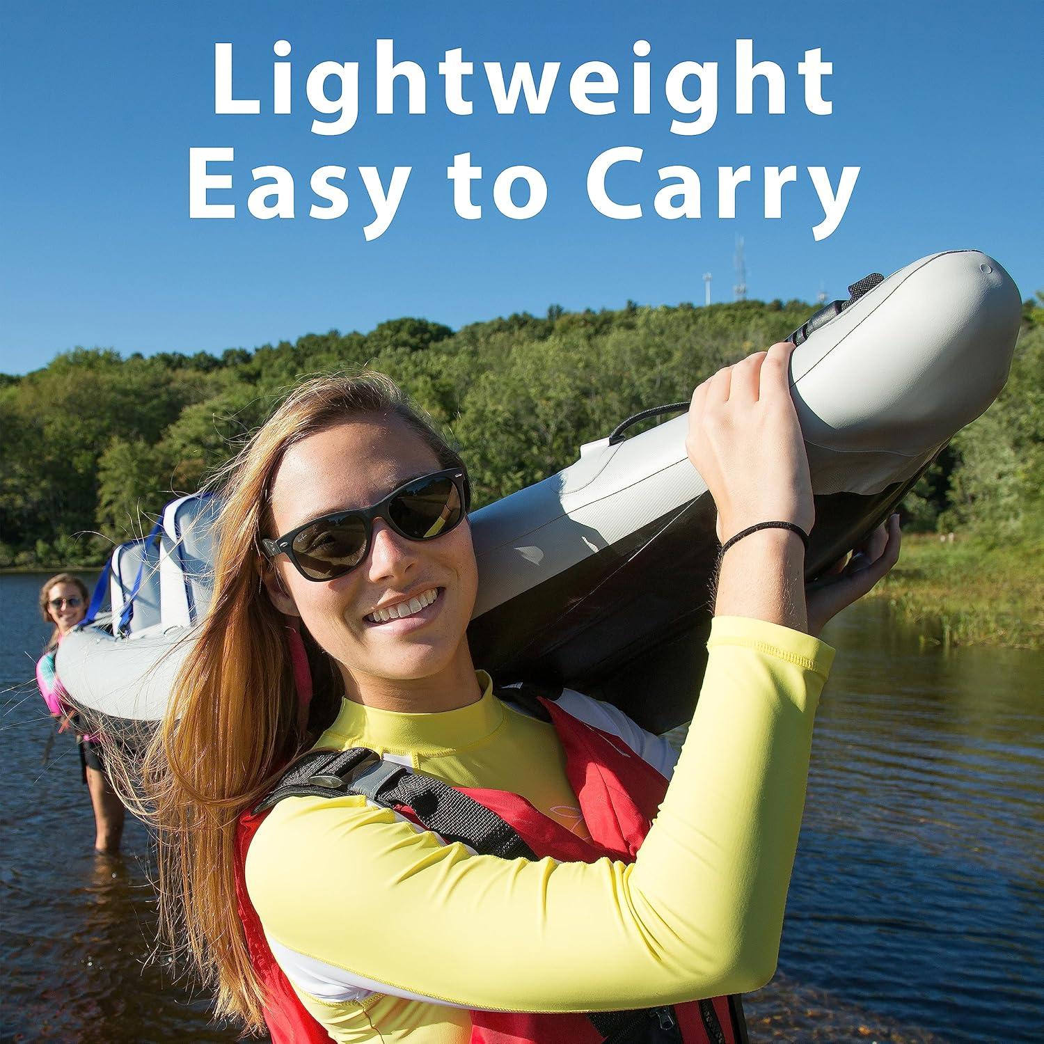 Sea Eagle 465FT Fasttrack Inflatable 15'3" 1-3 Person Touring Kayak with Rigid External keel - Smoother Paddling Experience Light Weight- 2 Person Deluxe Package