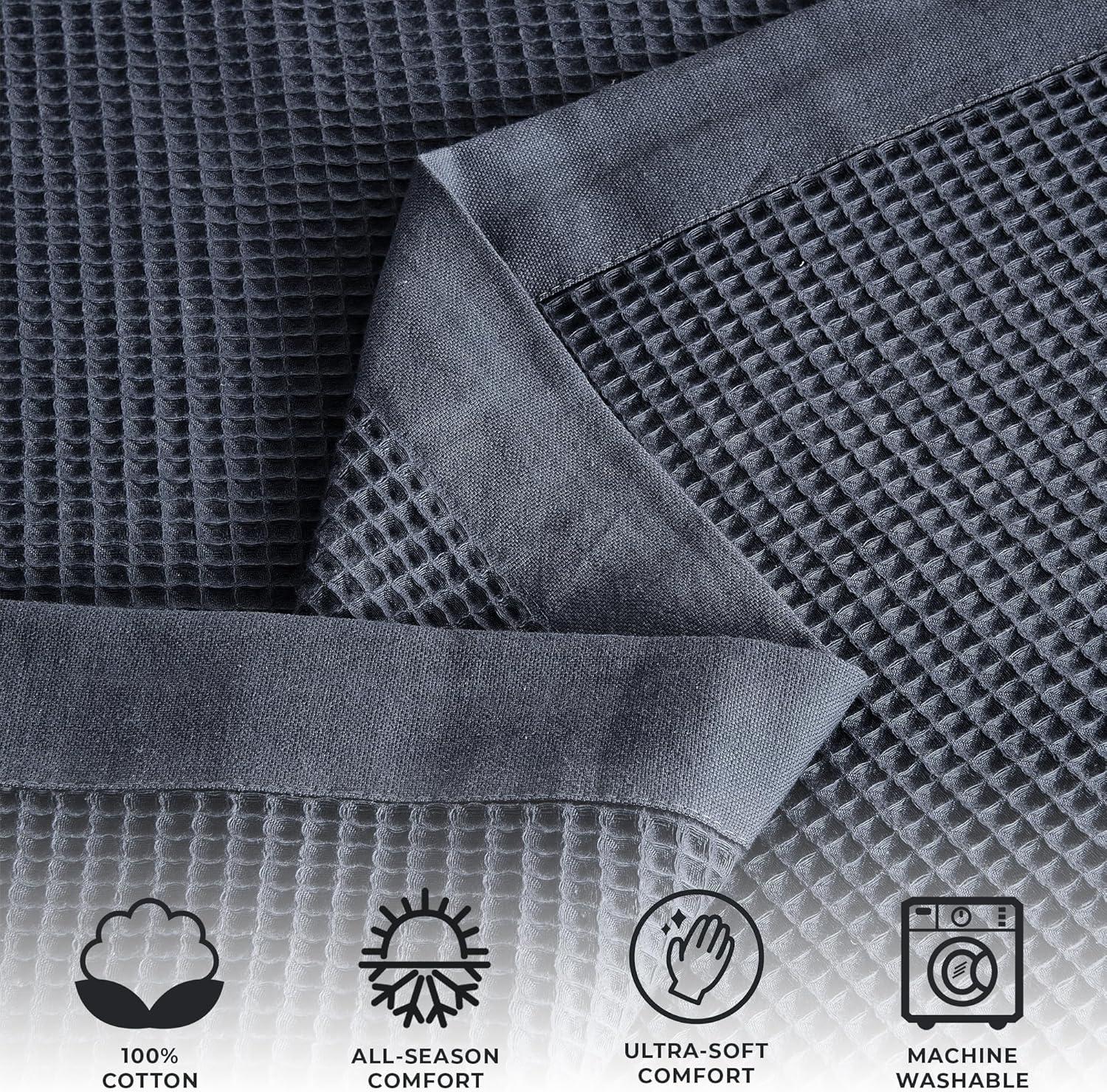 100% Cotton Lightweight Waffle Weave Summer Blanket