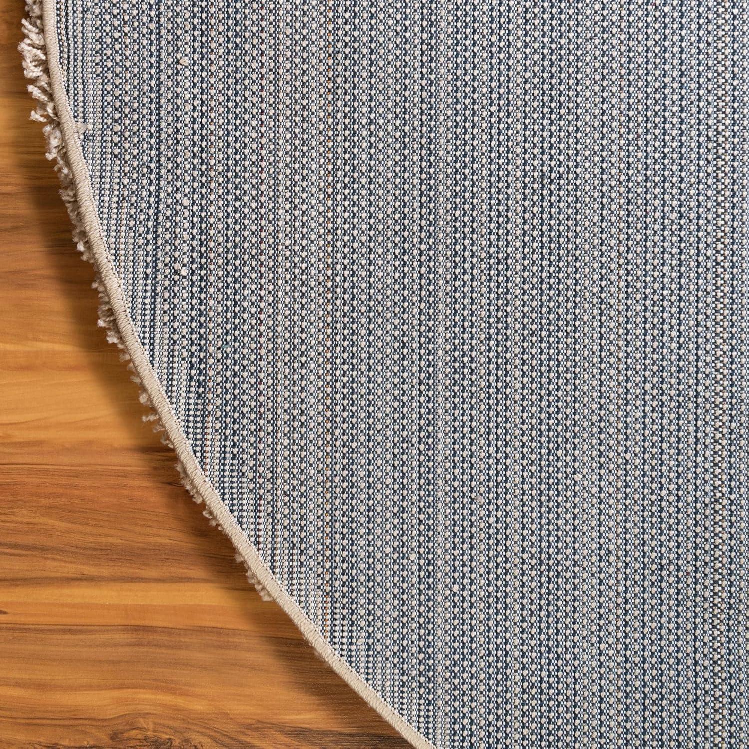 Unique Loom 8' 0 x 10' 0 Oval Solid Shag Taupe Area Rug