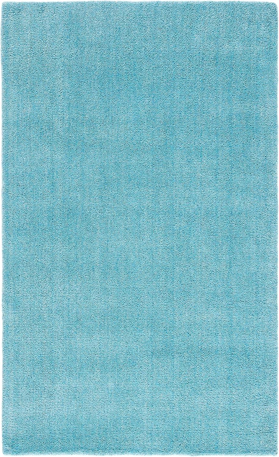 Moreau Handmade Tufted Wool Turquoise Area Rug