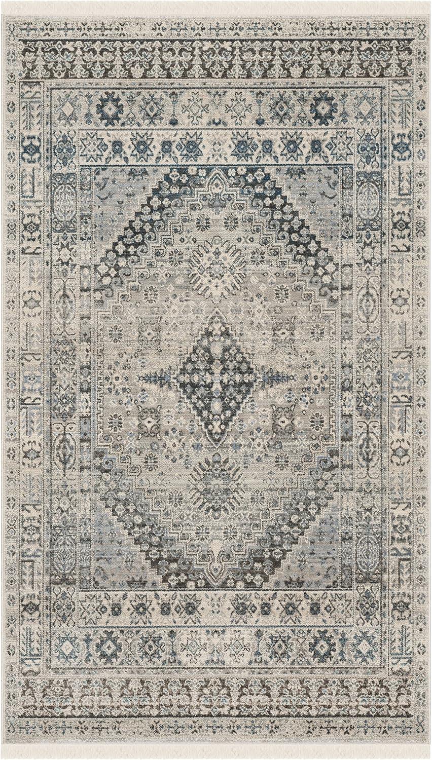 Vintage Persian VTP472 Power Loomed Indoor Accent Rug - Grey/Blue - 3'x5' - Safavieh.