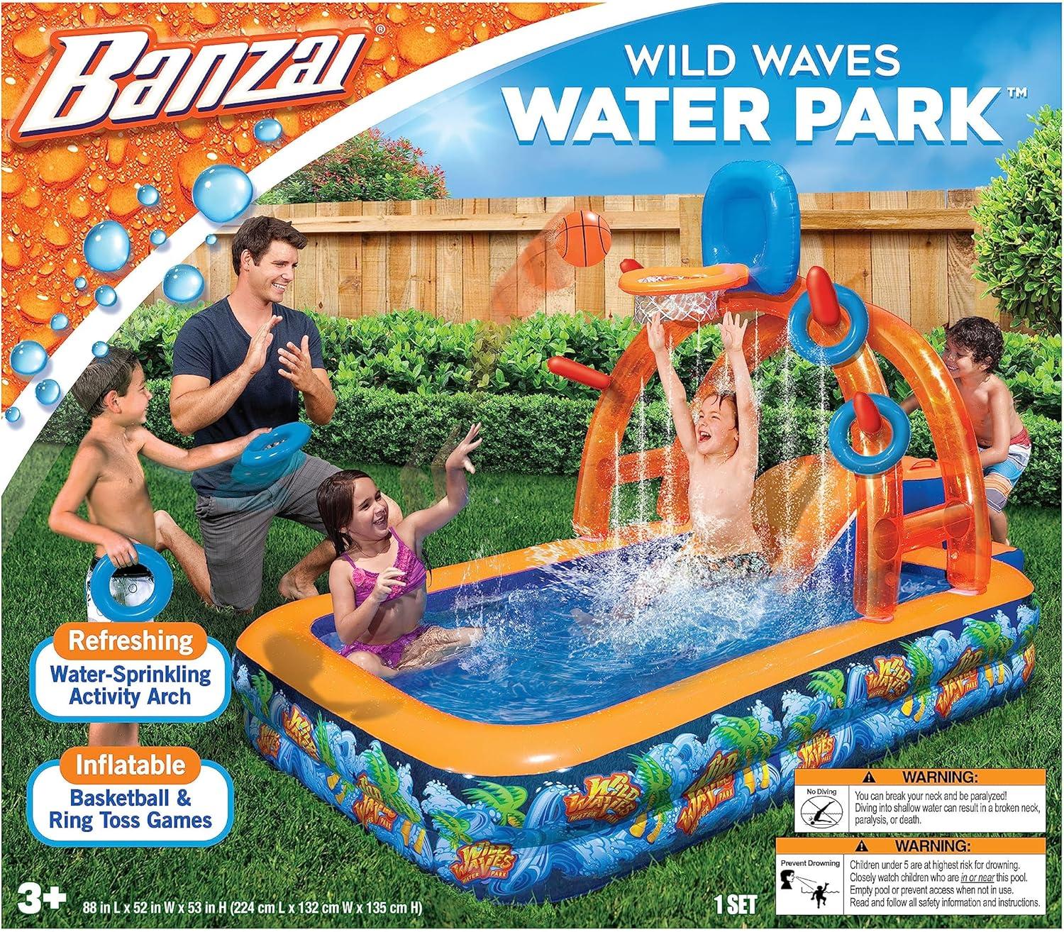 Banzai 52' x '88 Bounce House with Water Slide