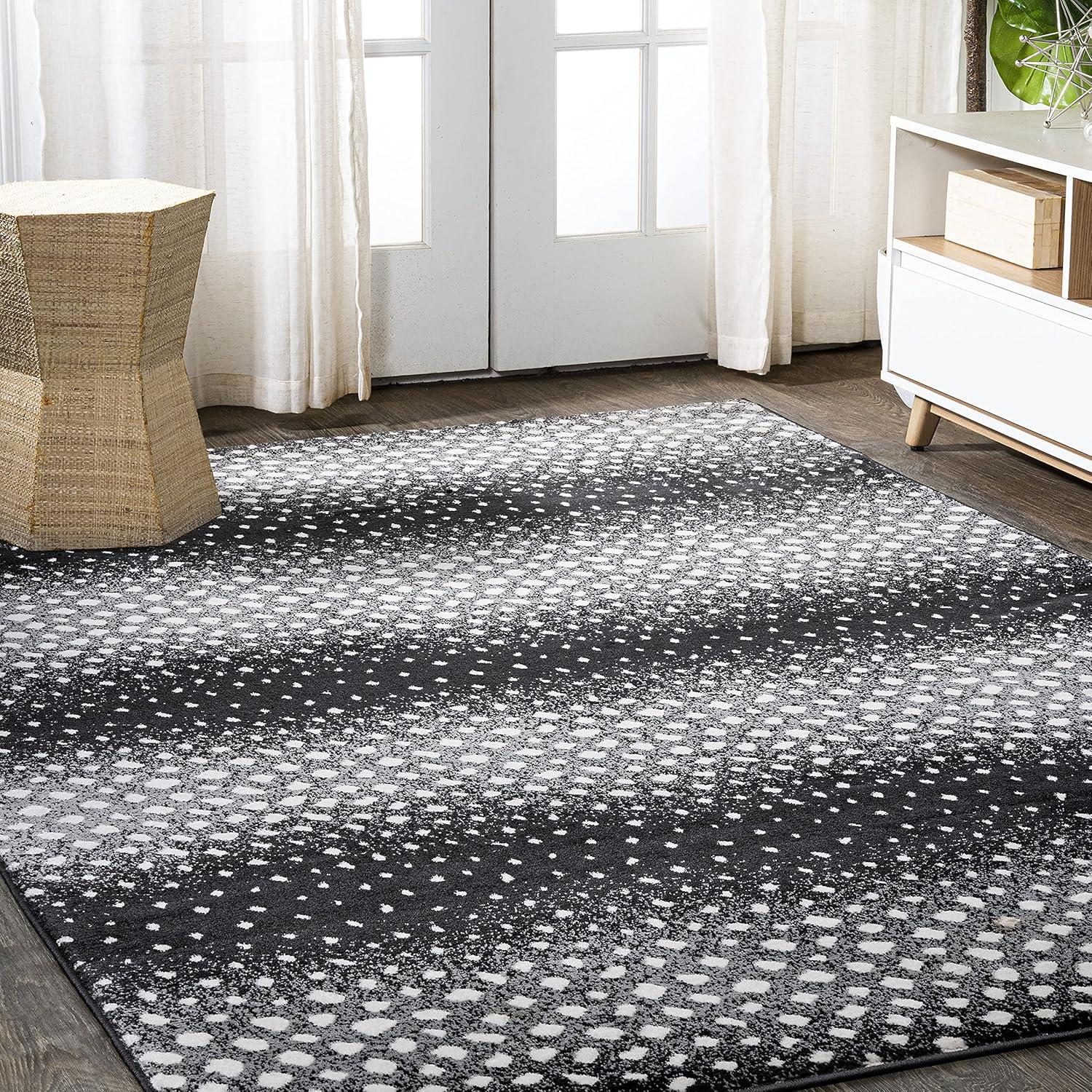 3'x 5' Antelope Modern Animal Area Rug, Black/Cream - JONATHAN Y