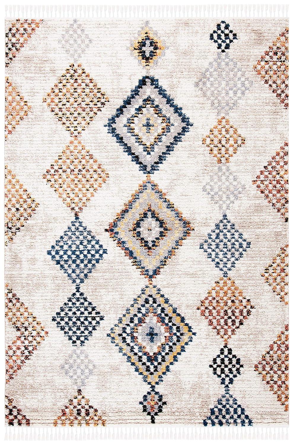 Morocco MRC860 Power Loomed Area Rug - Grey/Rust - 8'x10' - Safavieh.