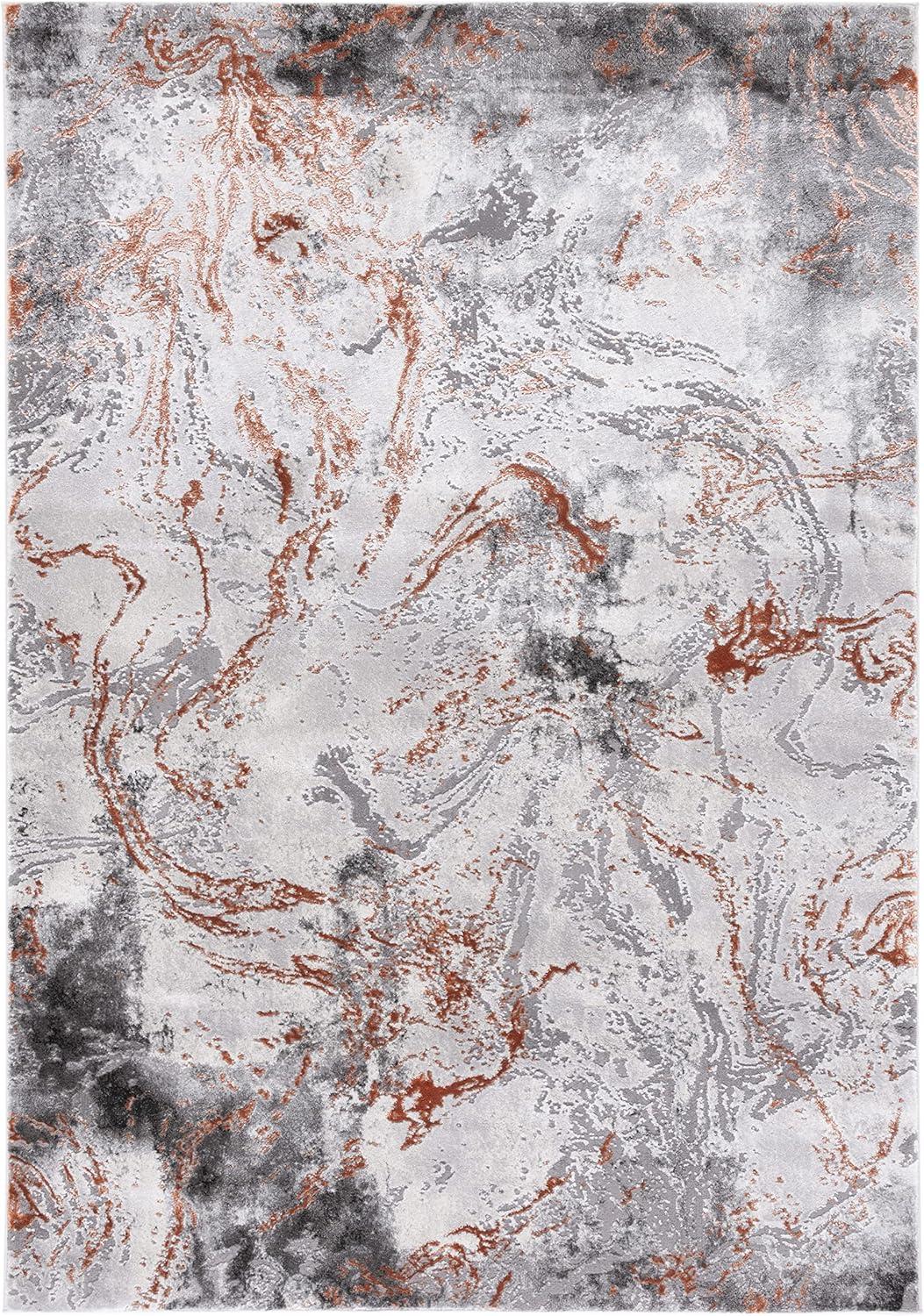 Craft CFT864 Loomed Indoor Area Rug - Grey/Orange - 8'x10' - Safavieh