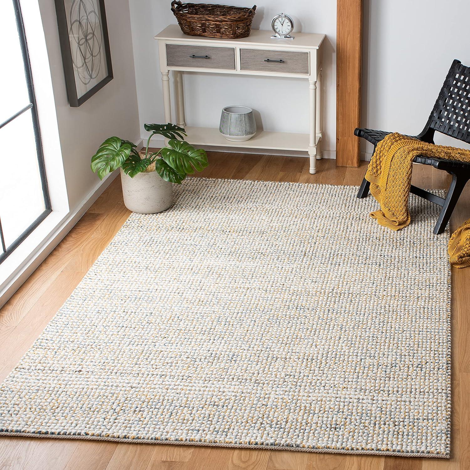 Latitude Run® Vermont Hand Woven Wool Solid Color Rug