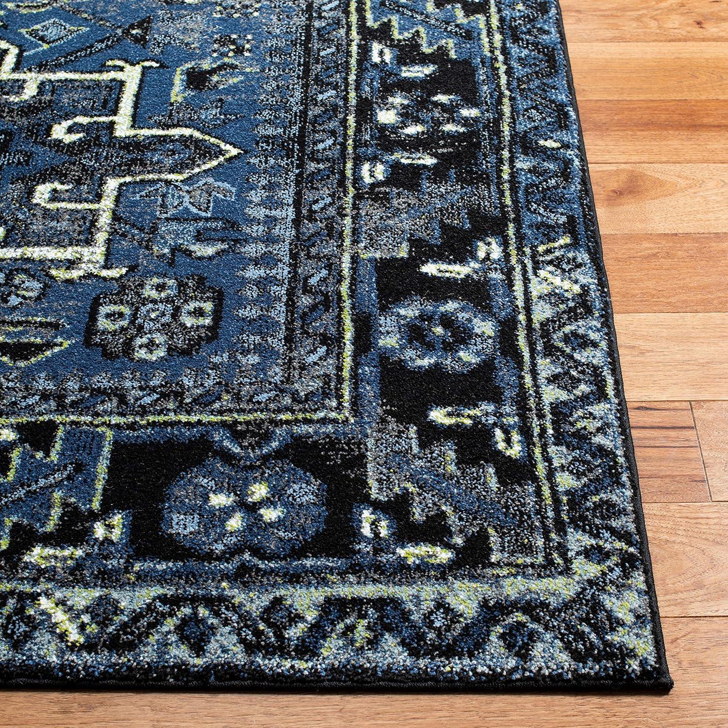 Vintage Hamadan VTH211 Power Loomed Area Rug - Blue/Grey - 4'x6' - Safavieh.