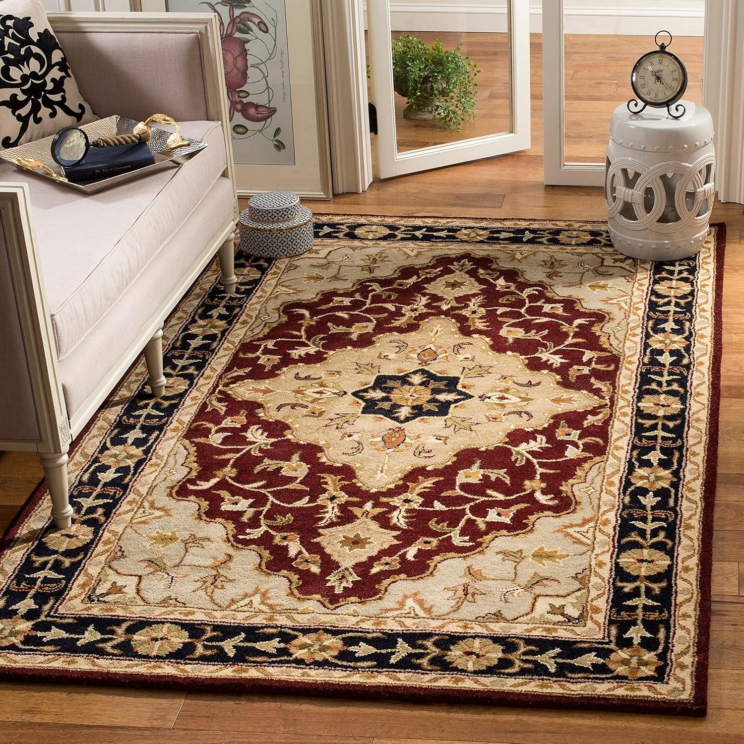 Heritage HG760 Hand Tufted Area Rug - Ivory/Red - 3'x5' - Safavieh.