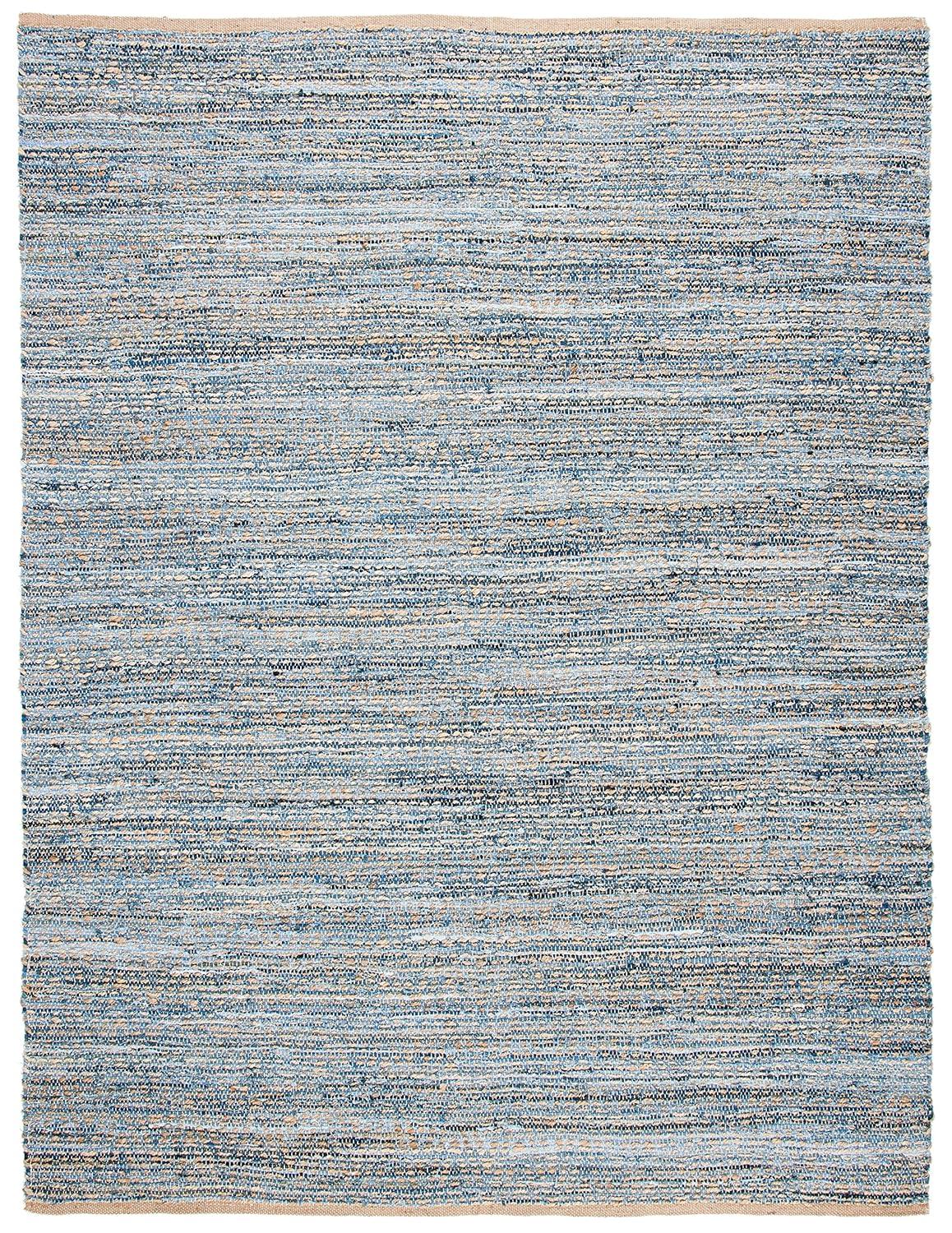 Cape Cod CAP350 Hand Woven Area Rug - Natural/Blue - 8'9"x11'9" - Safavieh.