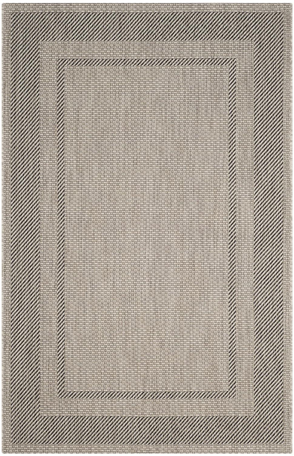 Courtyard CY8477 Power Loomed Indoor/Outdoor Area Rug - Beige/Black - 5'3"x7'7" - Safavieh.