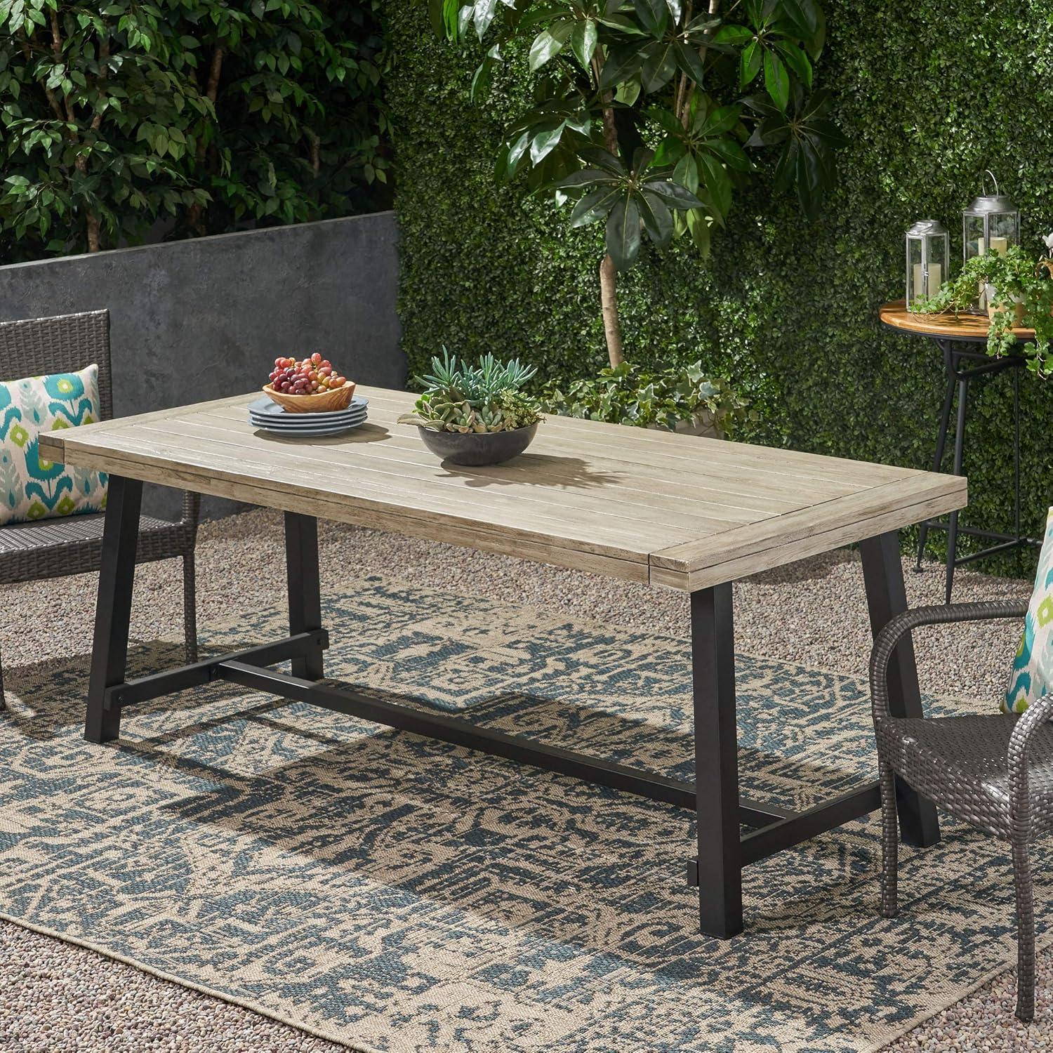 Beau Outdoor Eight Seater Wooden Dining Table