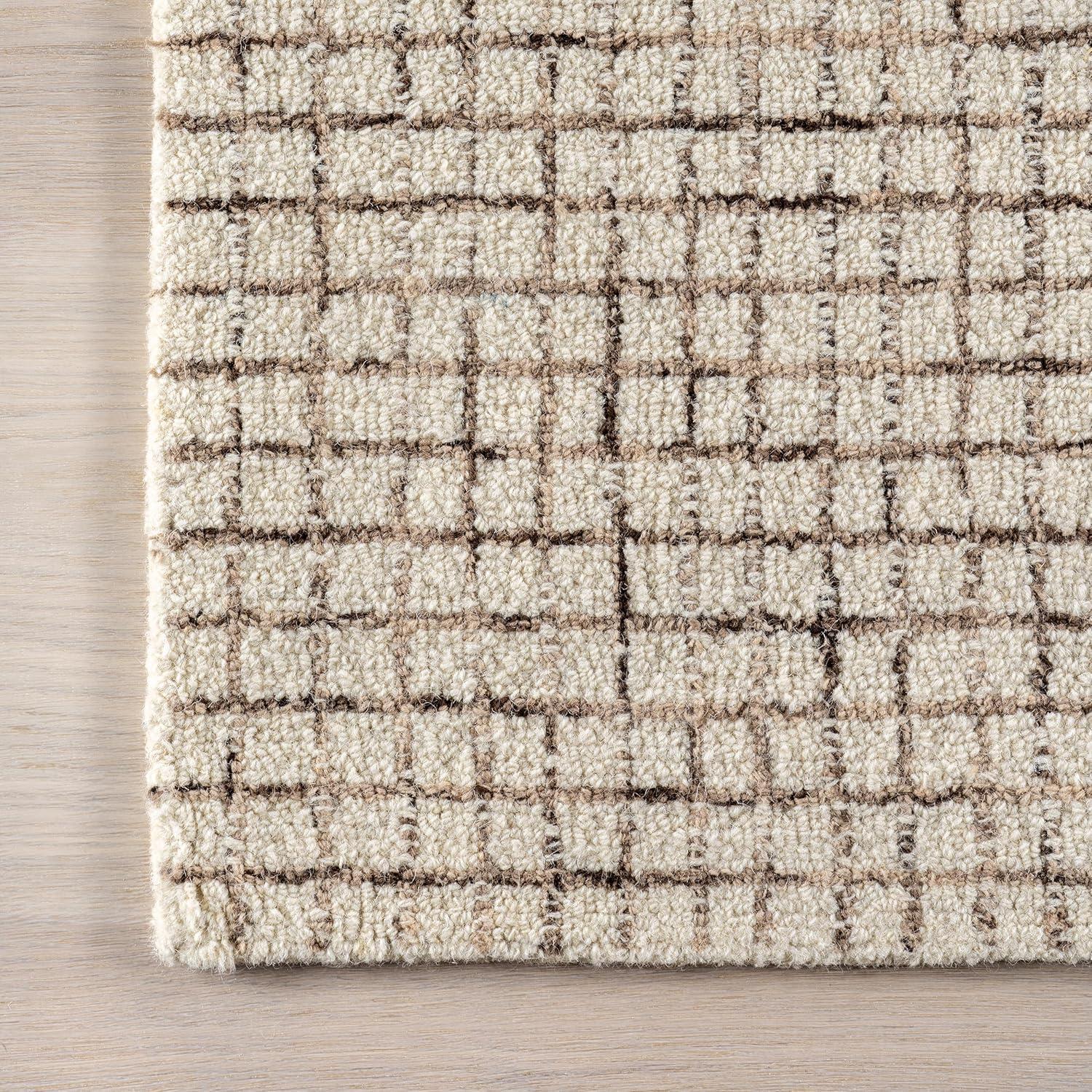 Katasha Checked Wool Area Rug