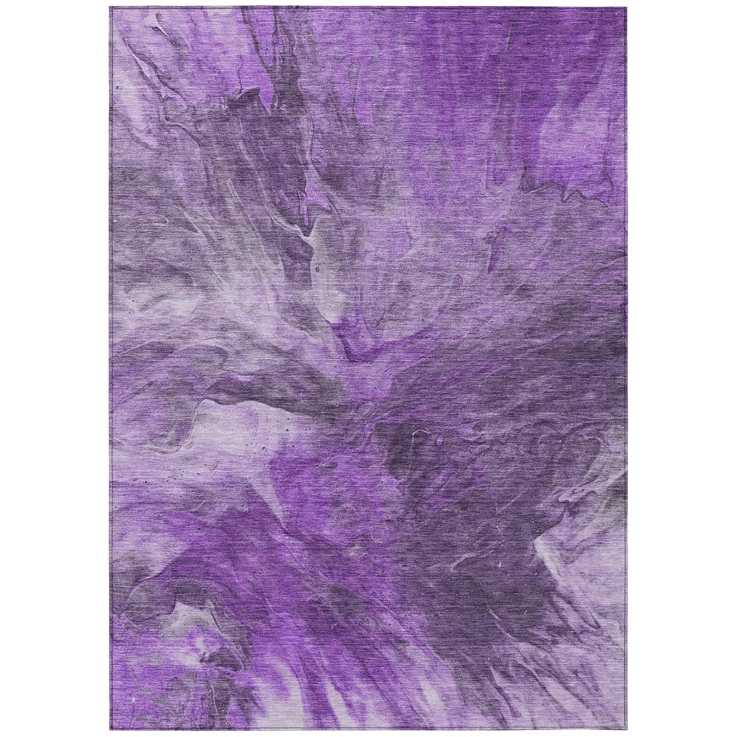 Addison Rugs Chantille Indoor/Outdoor Transitional Modern Purple Washable Rectangle Rug, 5' x 7'6"