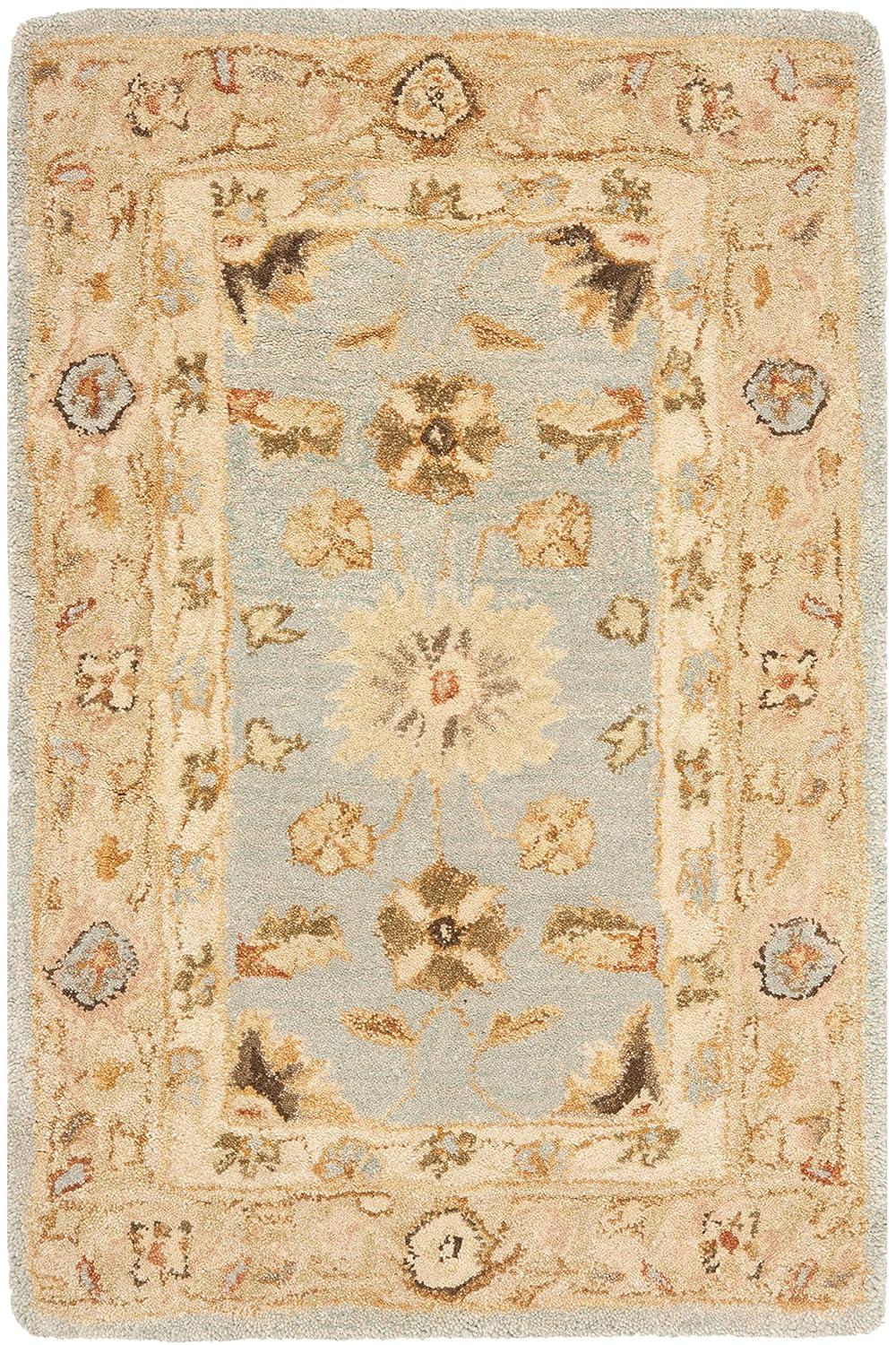 Anatolia AN556 Hand Tufted Indoor Accent Rug - Light Blue/Sage - 2'x3' - Safavieh