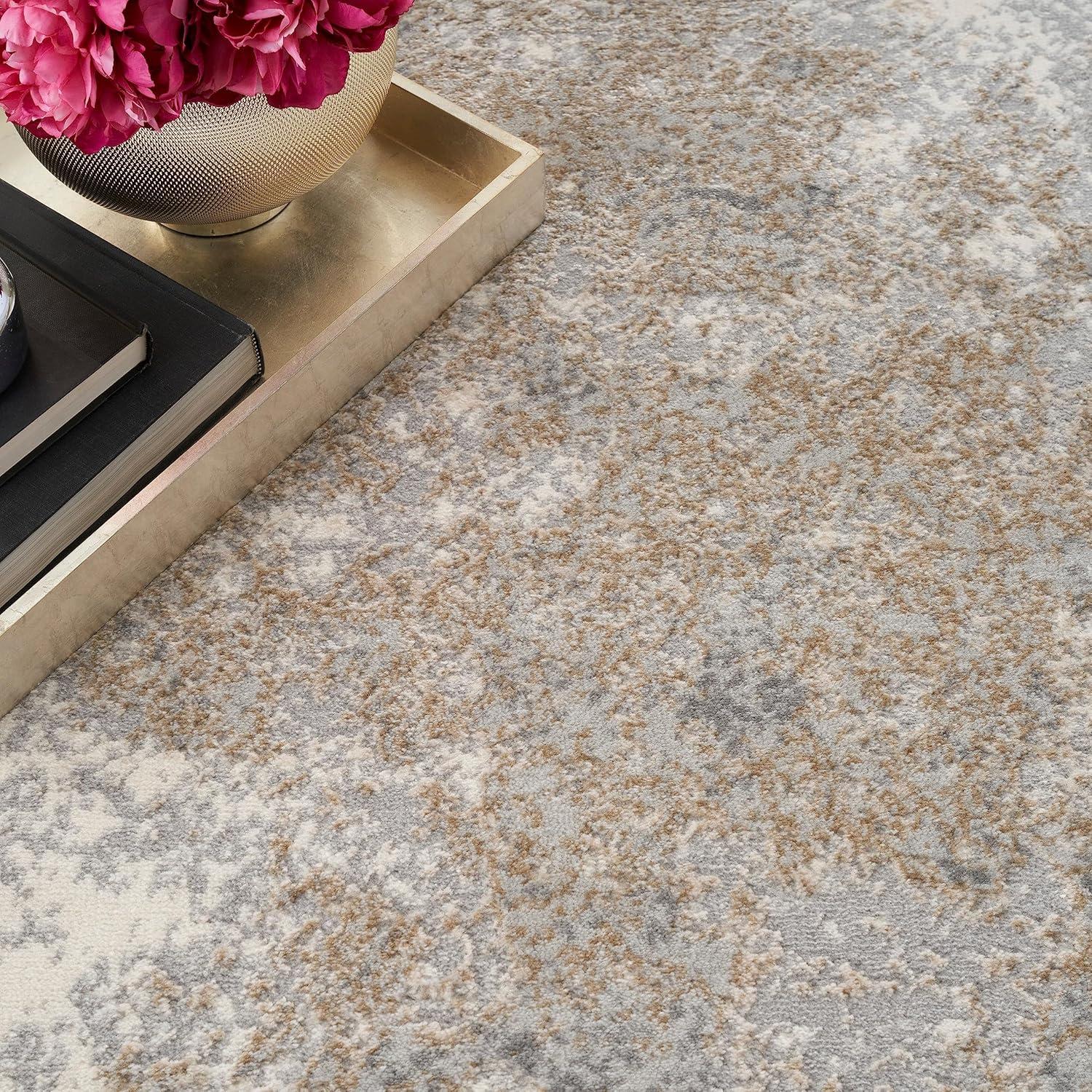 Inspire Me Home Decor Joli Ivory Blue 5'3" x 7'3" Area Rug 099446764621