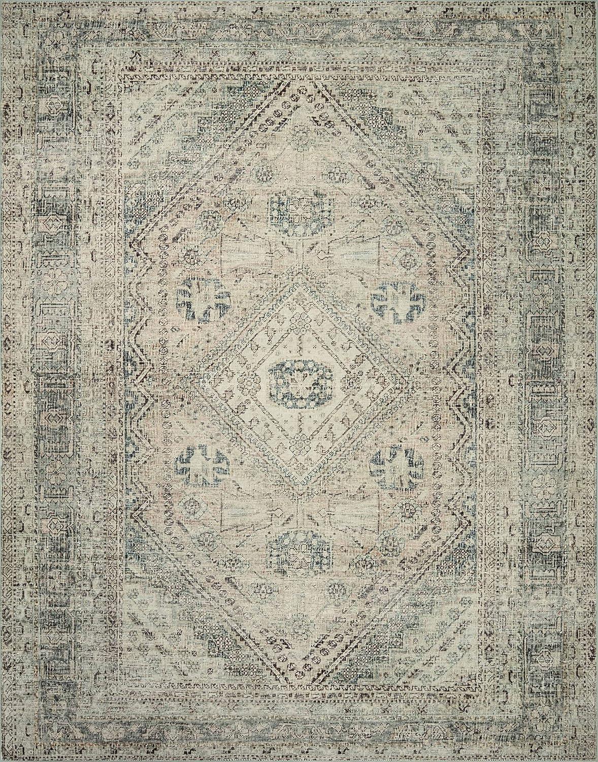 Magnolia Home By Joanna Gaines X Loloi Sinclair Machine Washable Natural / Sage Area Rug