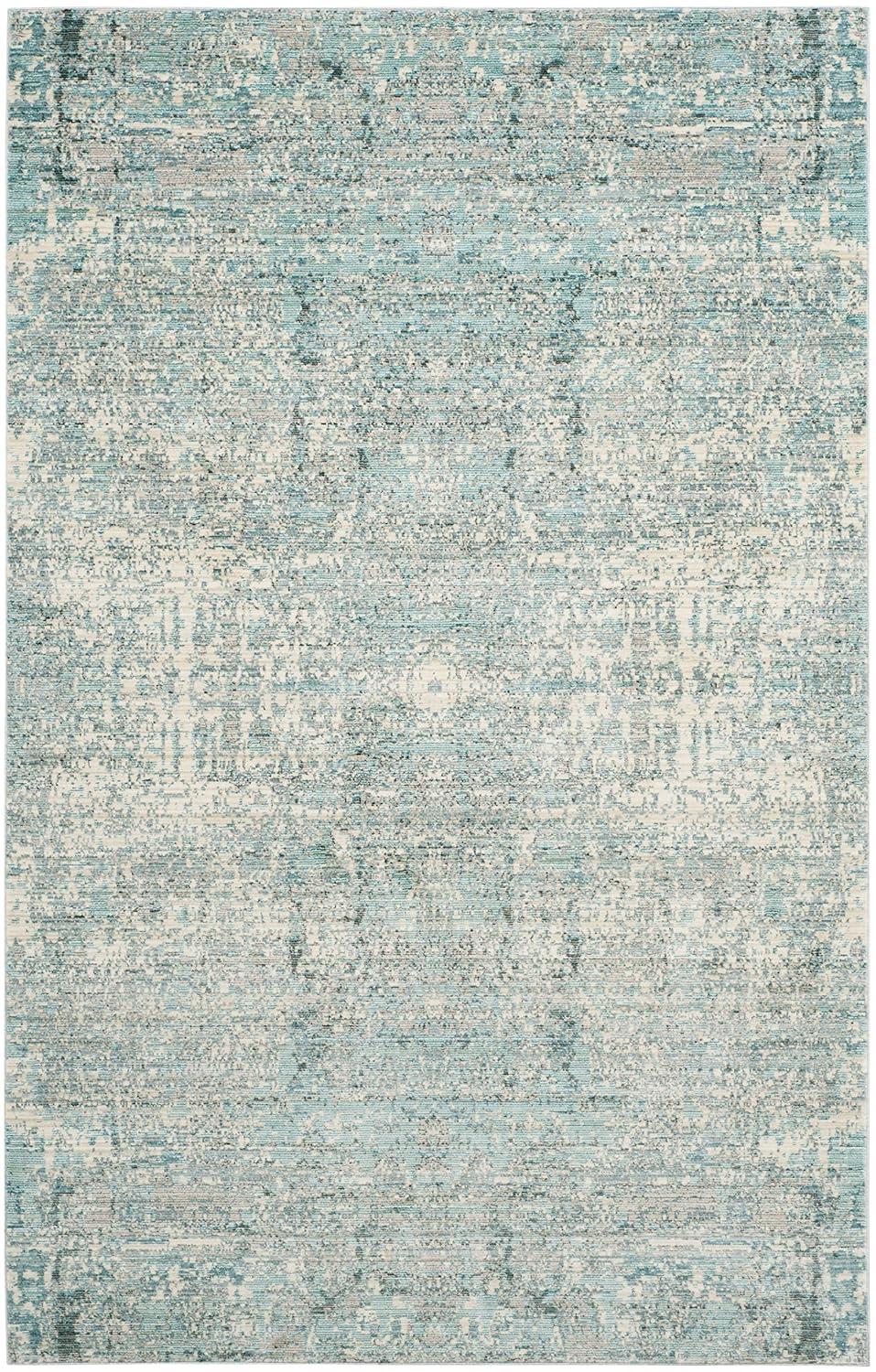 Mystique MYS971 Power Loomed Area Rug Teal / Multi 4' X 6' - Safavieh.
