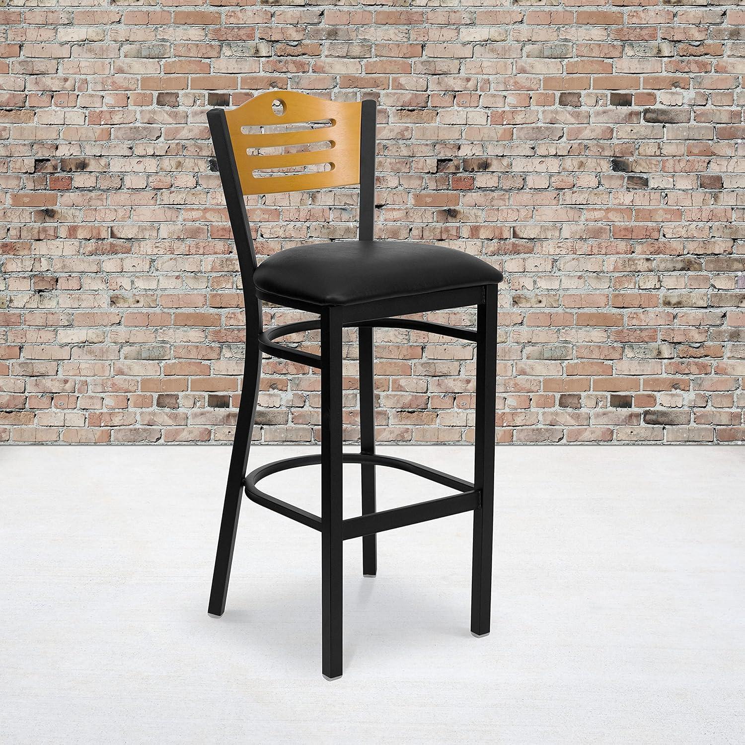 Winston Porter Clairann Upholstered Counter Stool with Metal Frame