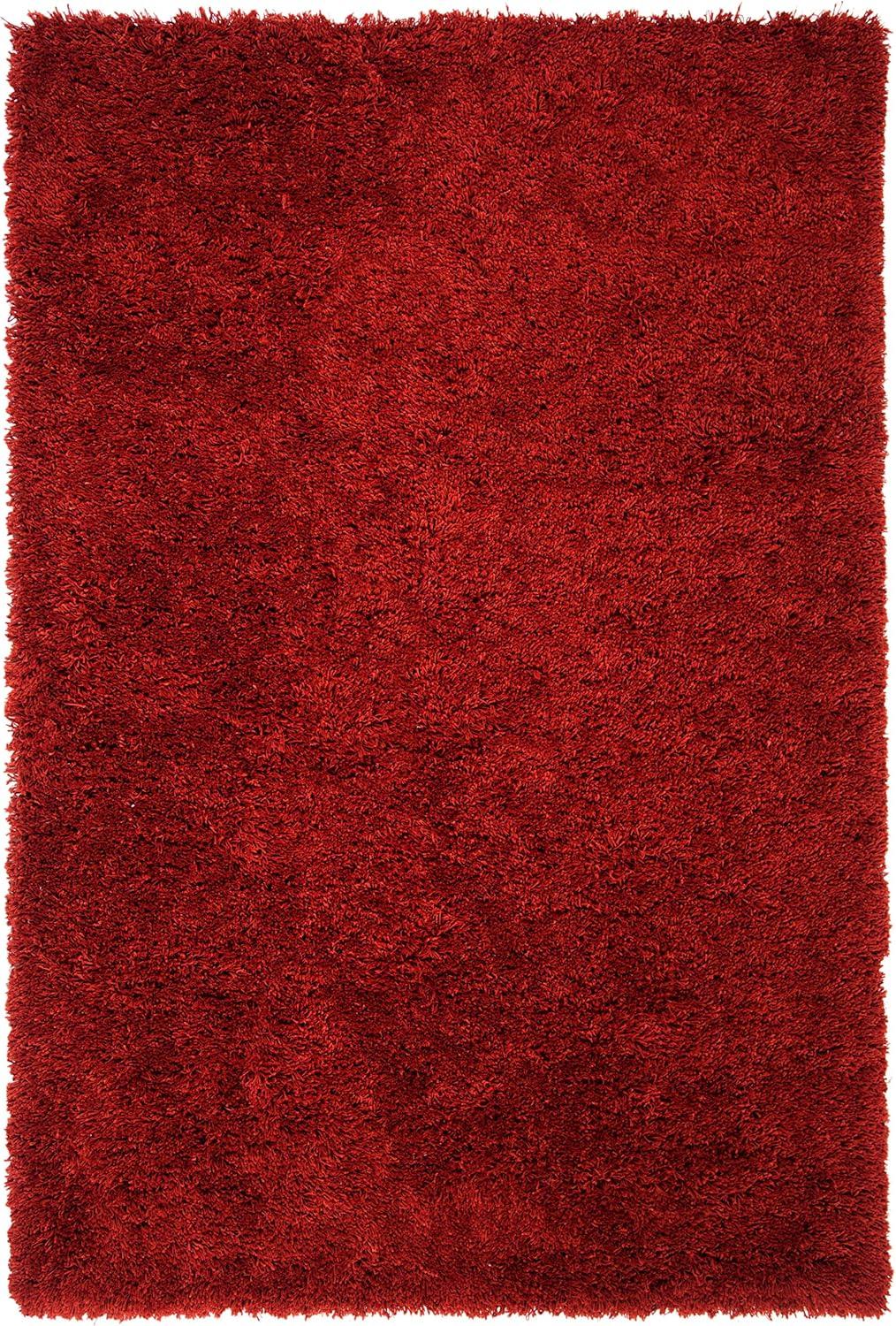 SAFAVIEH Glen Solid Plush Shag Area Rug, Rust, 8'6" x 11'6"