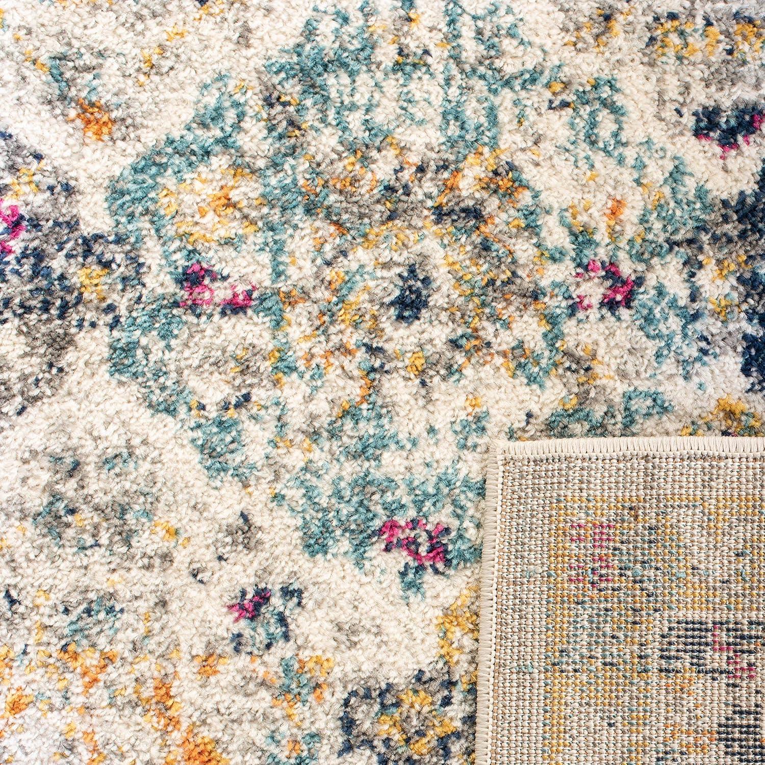Madison MAD611 Power Loomed Indoor Area Rug - Cream/Multi - 10'x14' - Safavieh