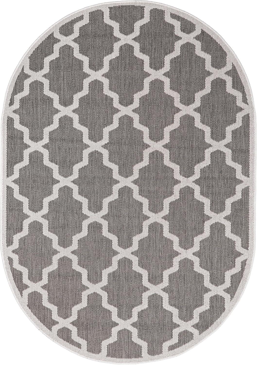 nuLOOM Gina Moroccan Indoor/Outdoor Area Rug, 5' x 8', Gray