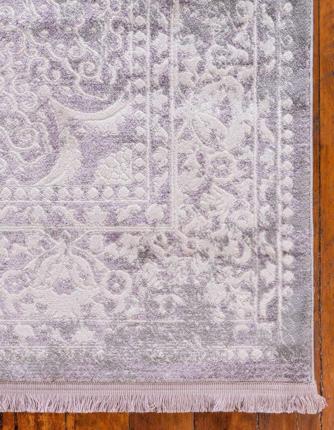 Unique Loom New Classical Collection Area Rug - Olwen (8' x 10' Rectangle Purple/Gray)