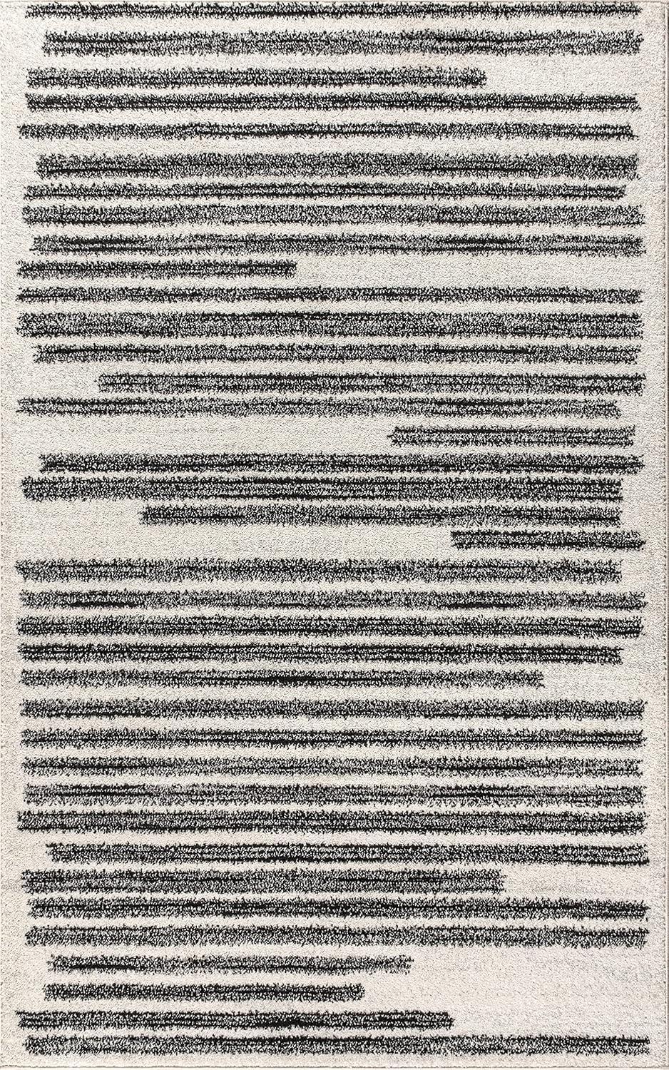 Khalil Modern Berber Stripe Indoor Area Rug - JONATHAN Y