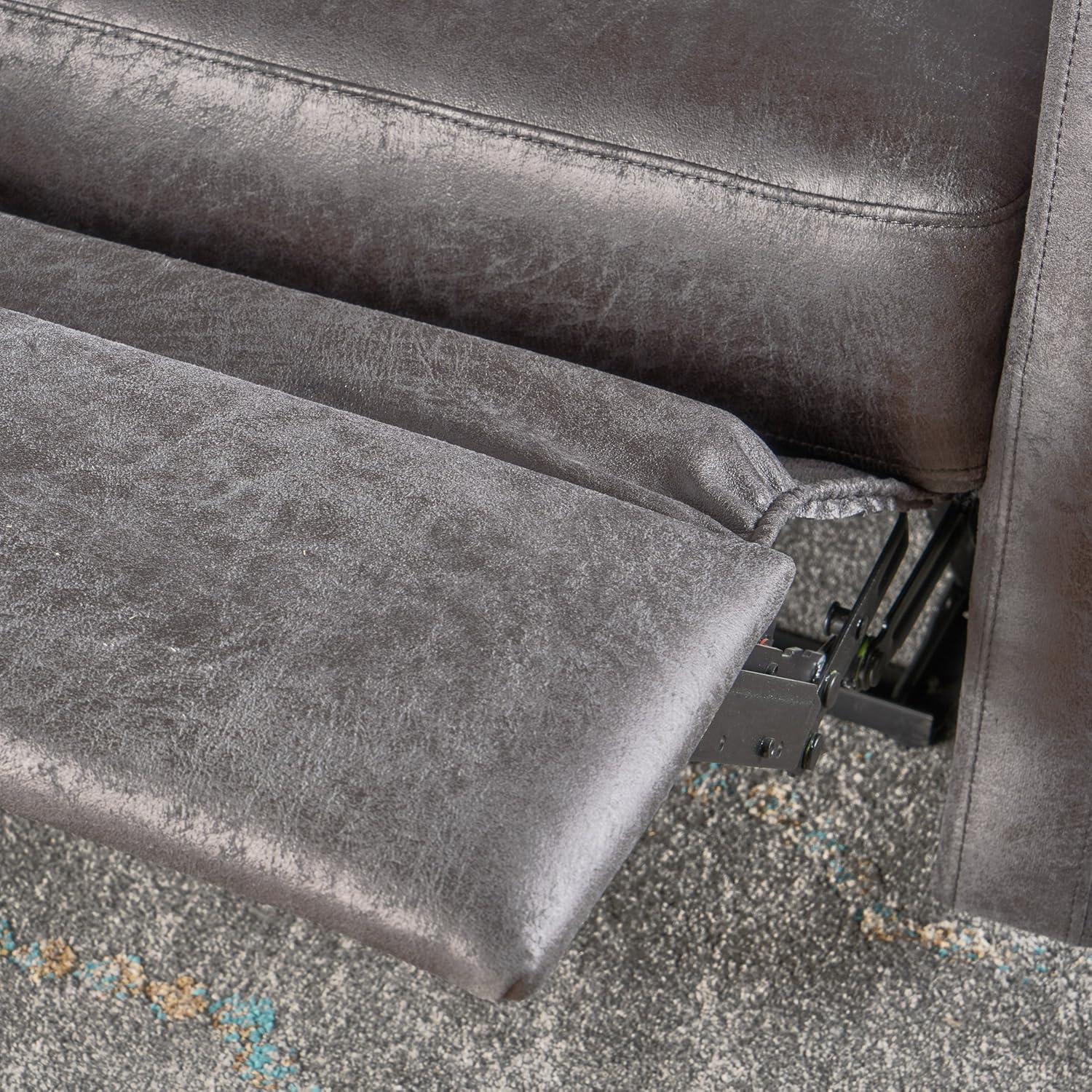 Halima 2-Seater Recliner - Slate - Christopher Knight Home: Upholstered Polyester, Hardwood Frame, 500lb Capacity