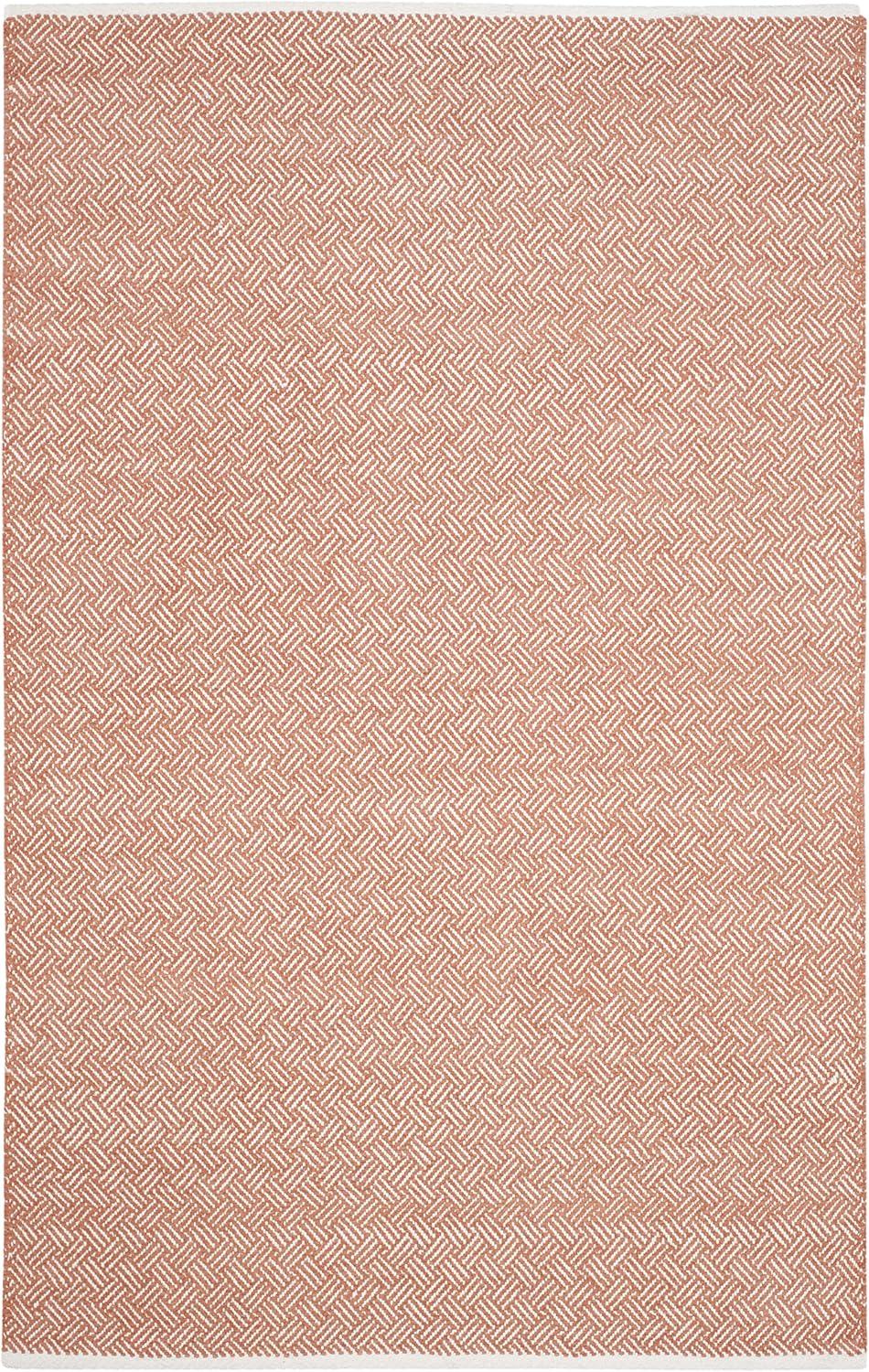 SAFAVIEH Boston Donnchad Striped Cotton Area Rug, Orange, 6' x 9'