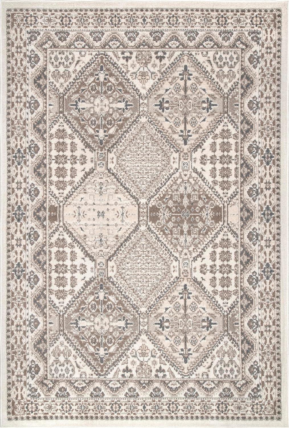 nuLOOM Becca Traditional Tiled Transitional Geometric Area Rug for Living Room Bedroom Dining Room Kitchen