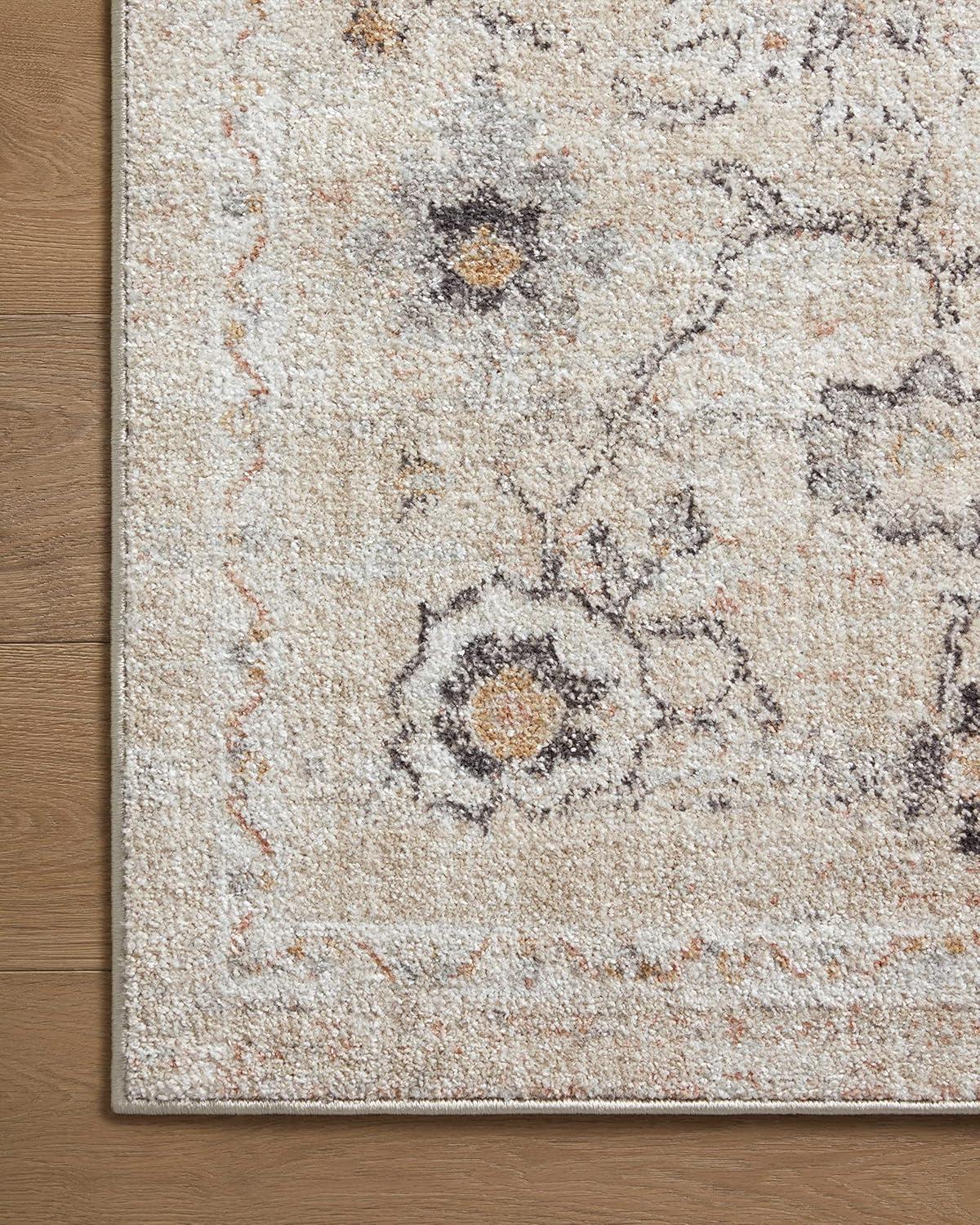 Loloi II Monroe Oriental Machine Woven Polyester Area Rug in Gray/Ivory