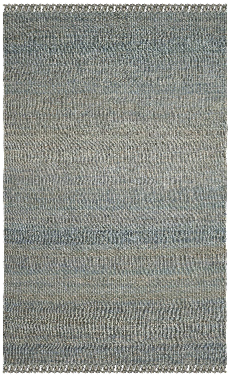 Handmade Black Non-Slip Natural Fiber Rug, 5' x 8'